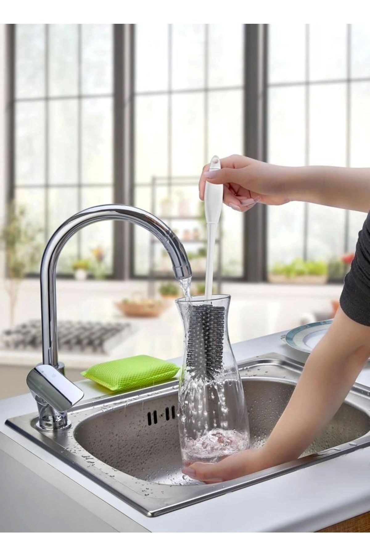 STOREMAX Silikon Şişe Biberon Konserve Kavanoz Matara Temizleme Fırçası Çok Amaçlı Temizleme Fırçası Bpa Free