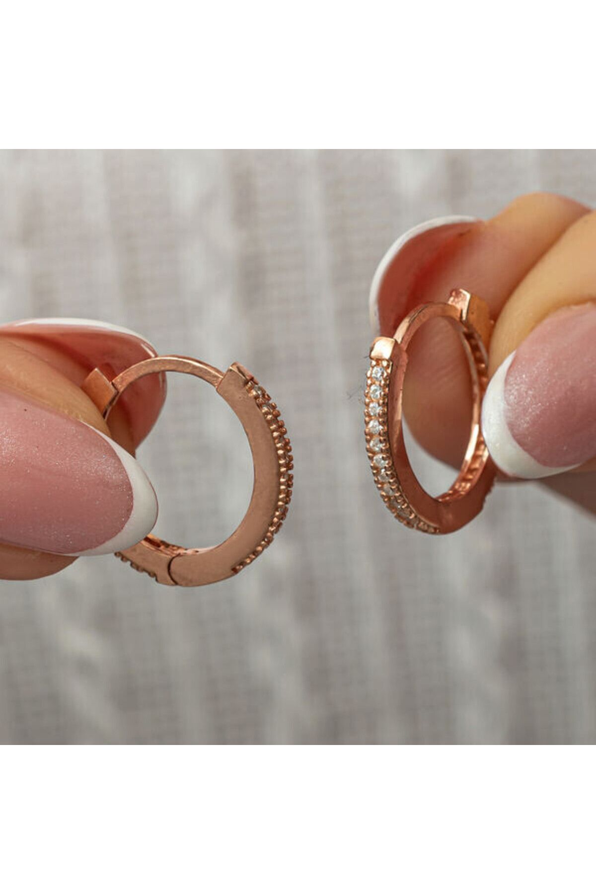 shop Rose Zirkon Taşlı 925 Ayar Gümüş Küpe