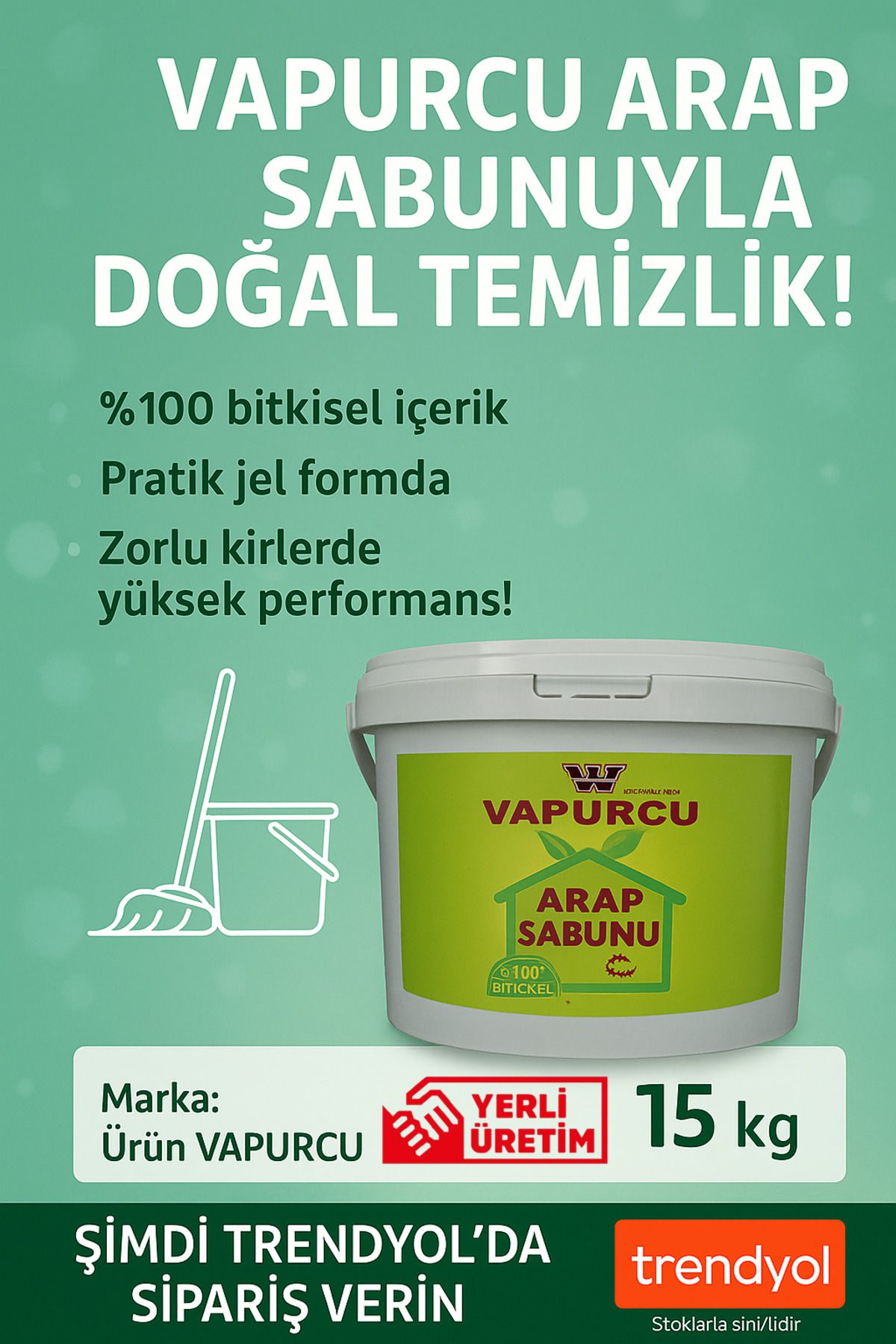 TETİKOĞLU KİMYA Vapurcu - Arap Sabunu Jel 15 Kg