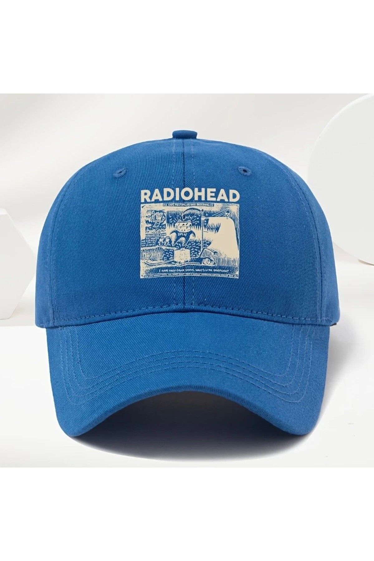 LEIVOR Radiohead Baskılı çıt çıtlı şapka