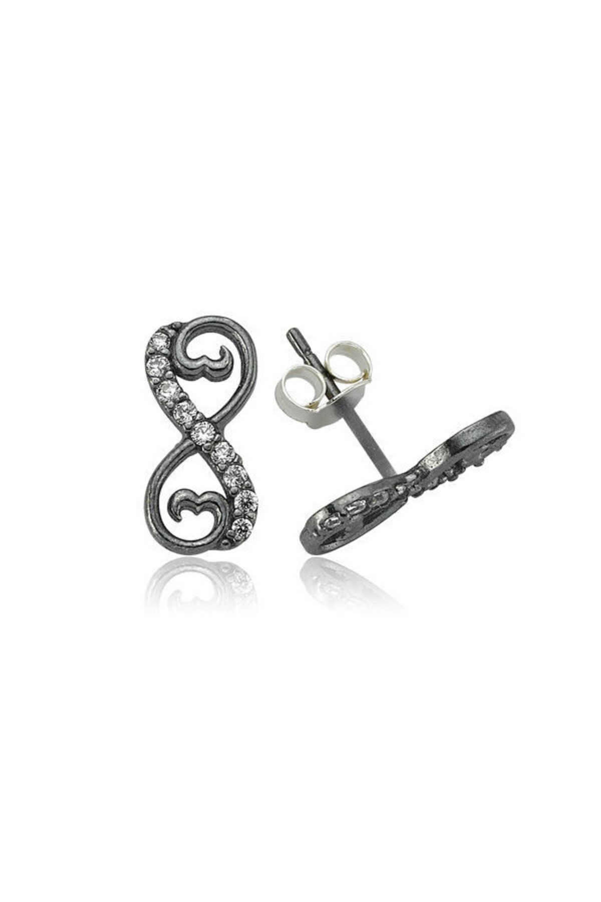 shop Sonsuzluk Çivili 925 Ayar Gümüş Küpe