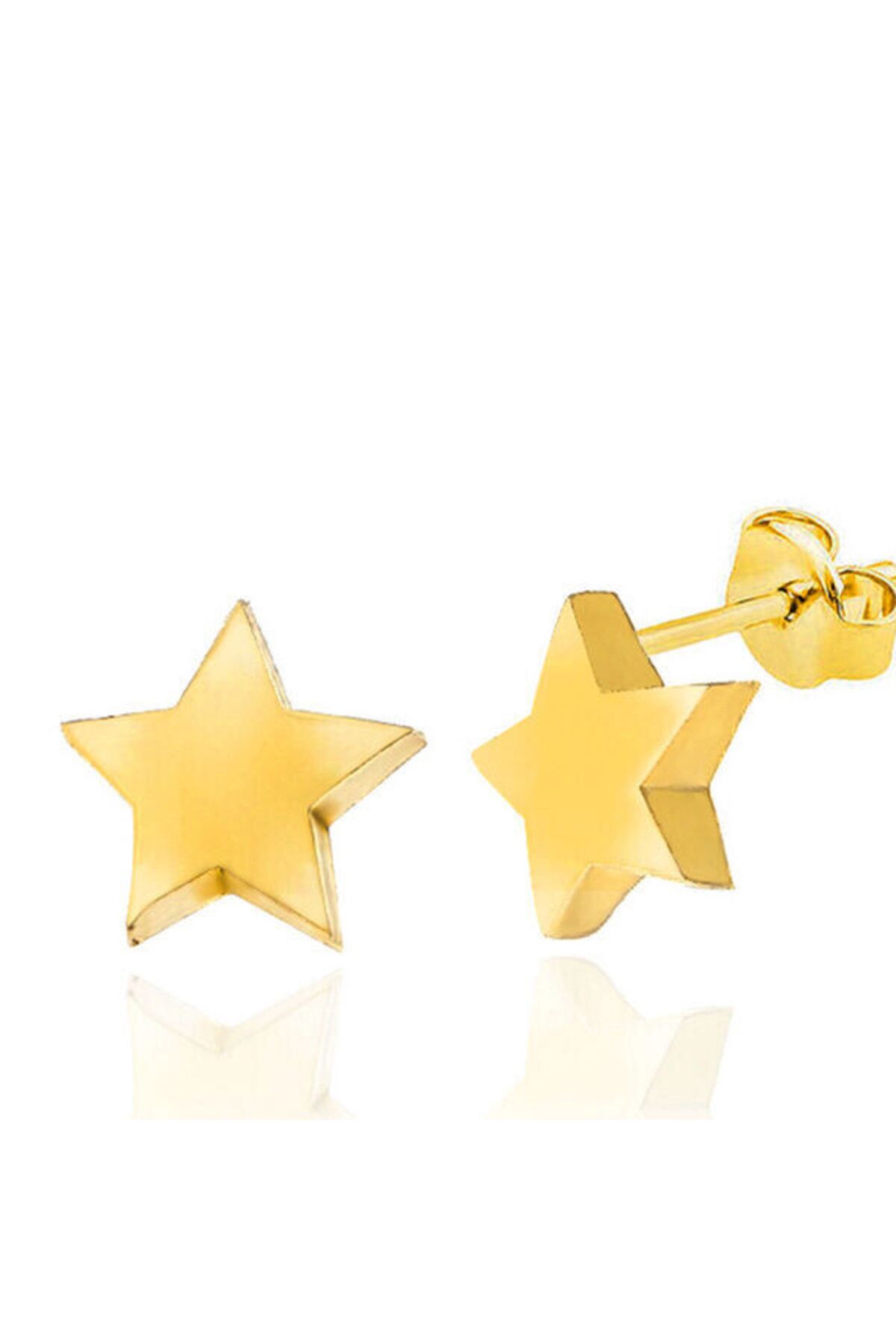 shop Gold Yıldız Çivili 925 Ayar Gümüş Küpe
