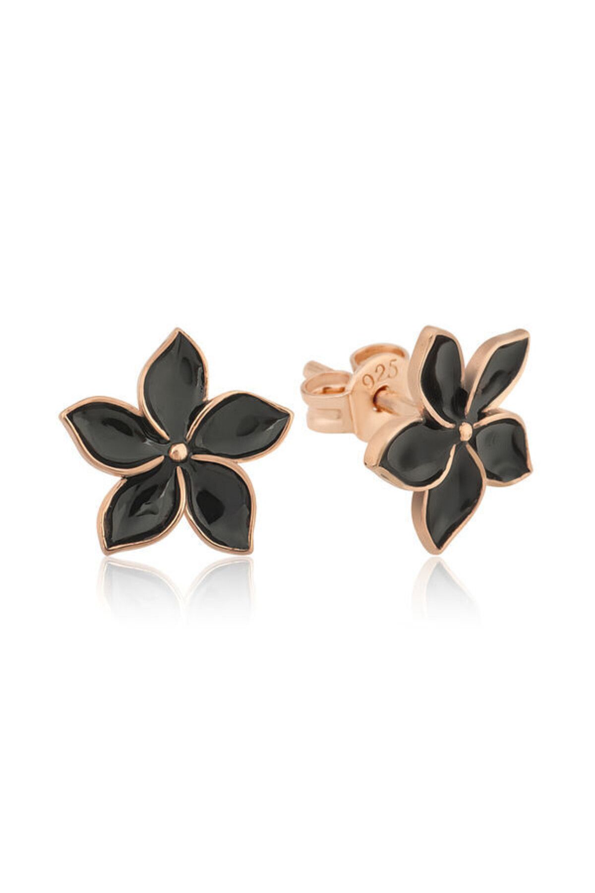 shop Yasemin Çiçegi Çivili 925 Ayar Gümüş Küpe