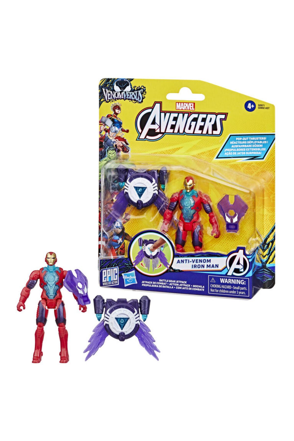 Marvel AVN 4IN FIG SUPER GEAR AST ANTI-VENOM IRON MAN