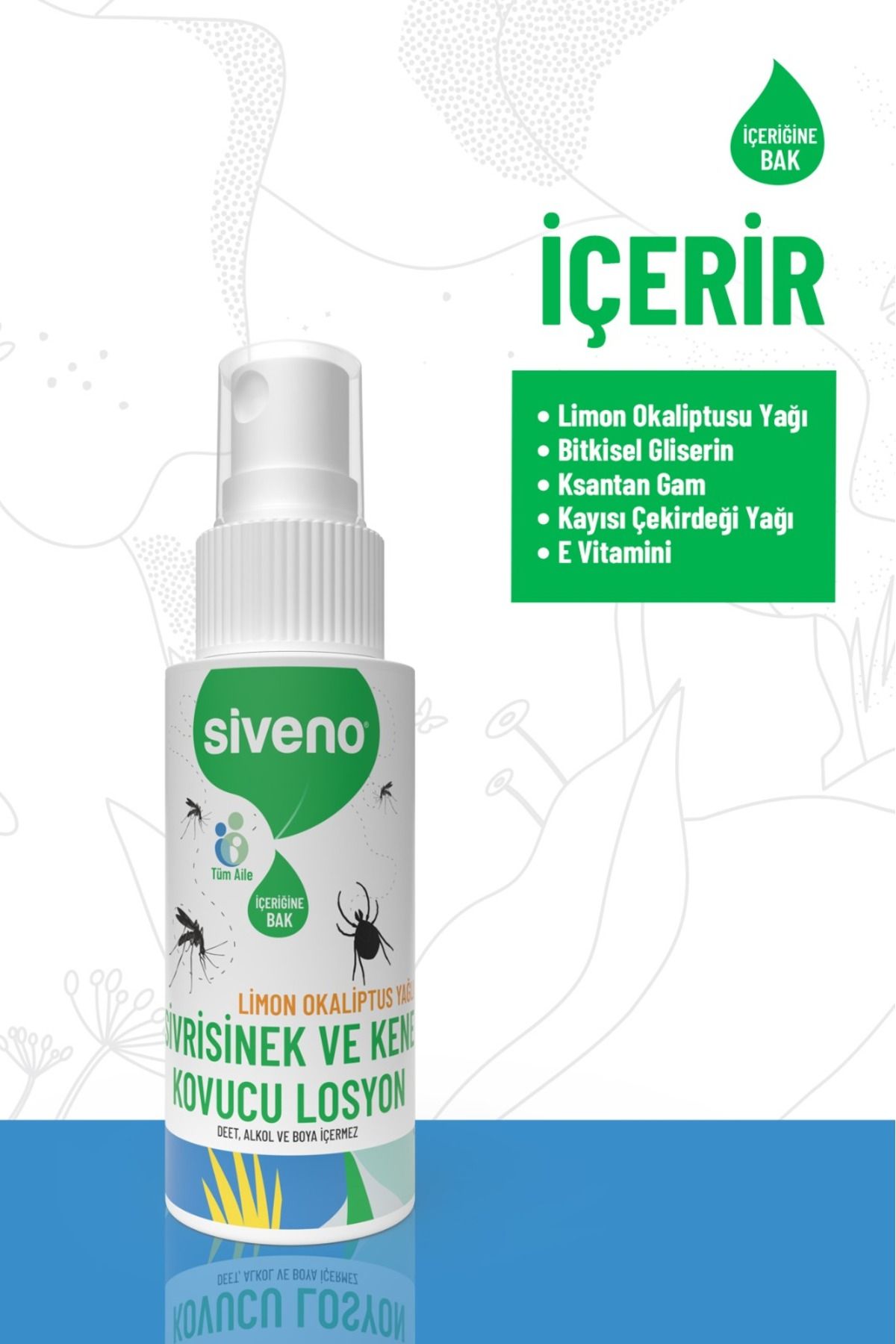 قطره سرم اسپری تعطیلات گیاهی پشه و تیک دفع کننده لوسیون برای مسافرتی ارتفاع 50 میل Siveno