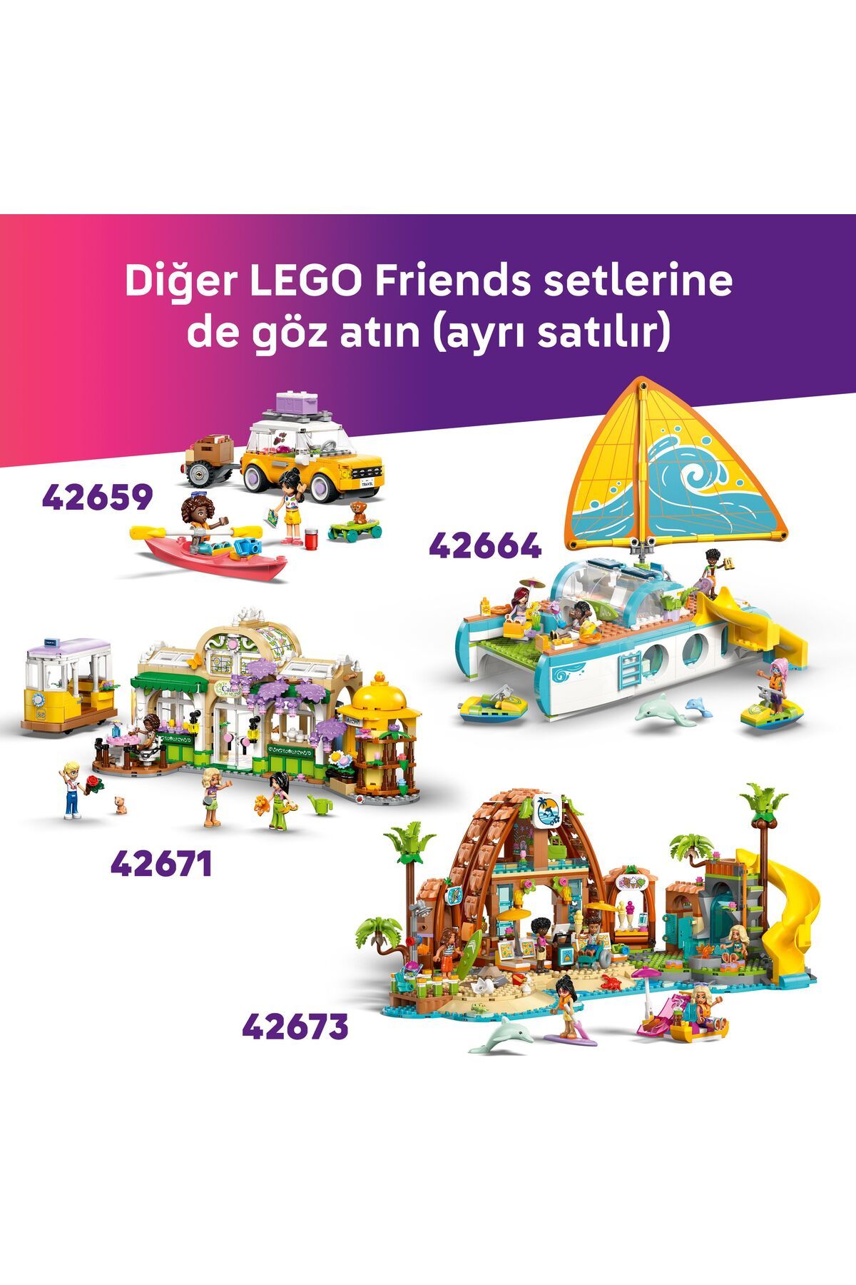 LEGO-®   Friends Unicorn and Flamingo Pool Party 42658 - 5+Toy Construction Set (99P) 10