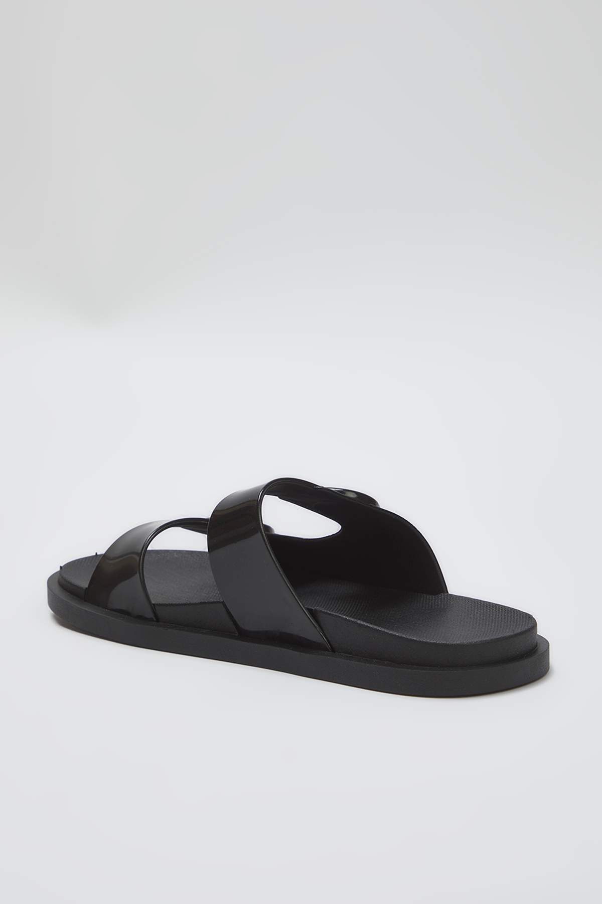 TRENDYOL SHOES-Schwarze Damen-Hausschuhe mit doppelter Schnalle und detailliertem Detail TAKSS25TE00060 4