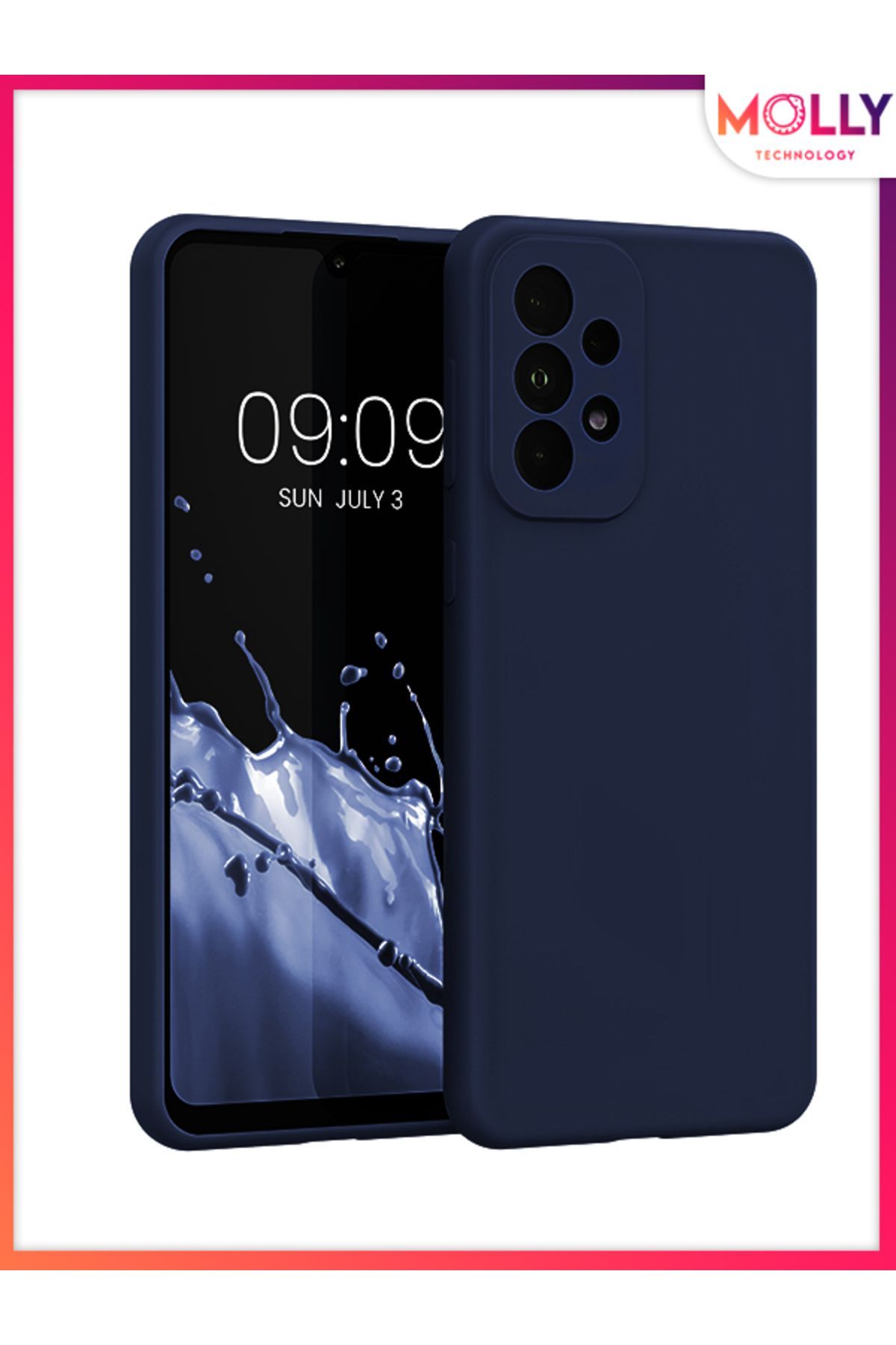Molly Samsung Galaxy A33 İçin Gece Mavisi Guardian Mat Silikon Kılıf