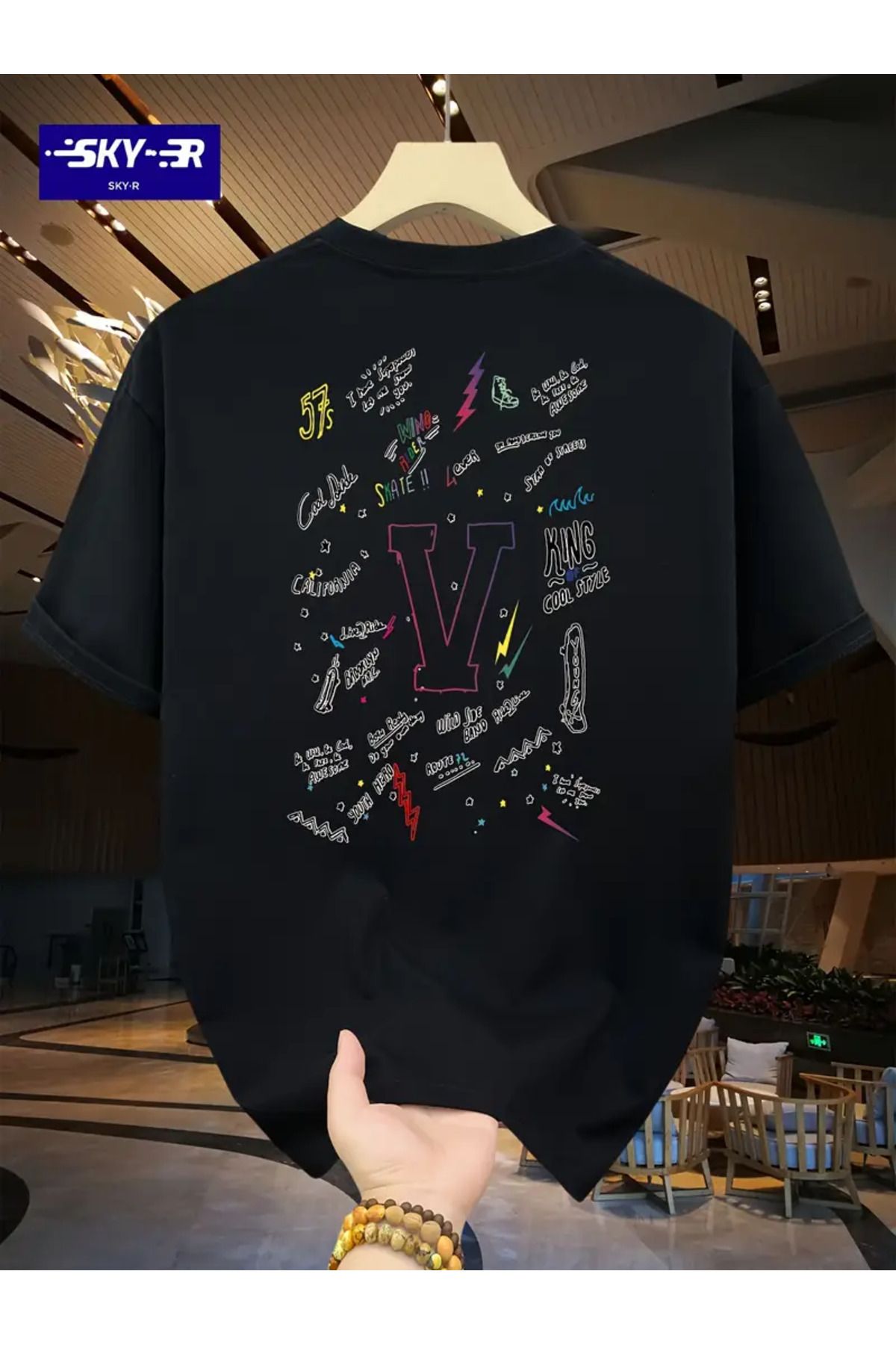 AEMİ Unisex Cool Dude Oversize Bisiklet Yaka T-shirt