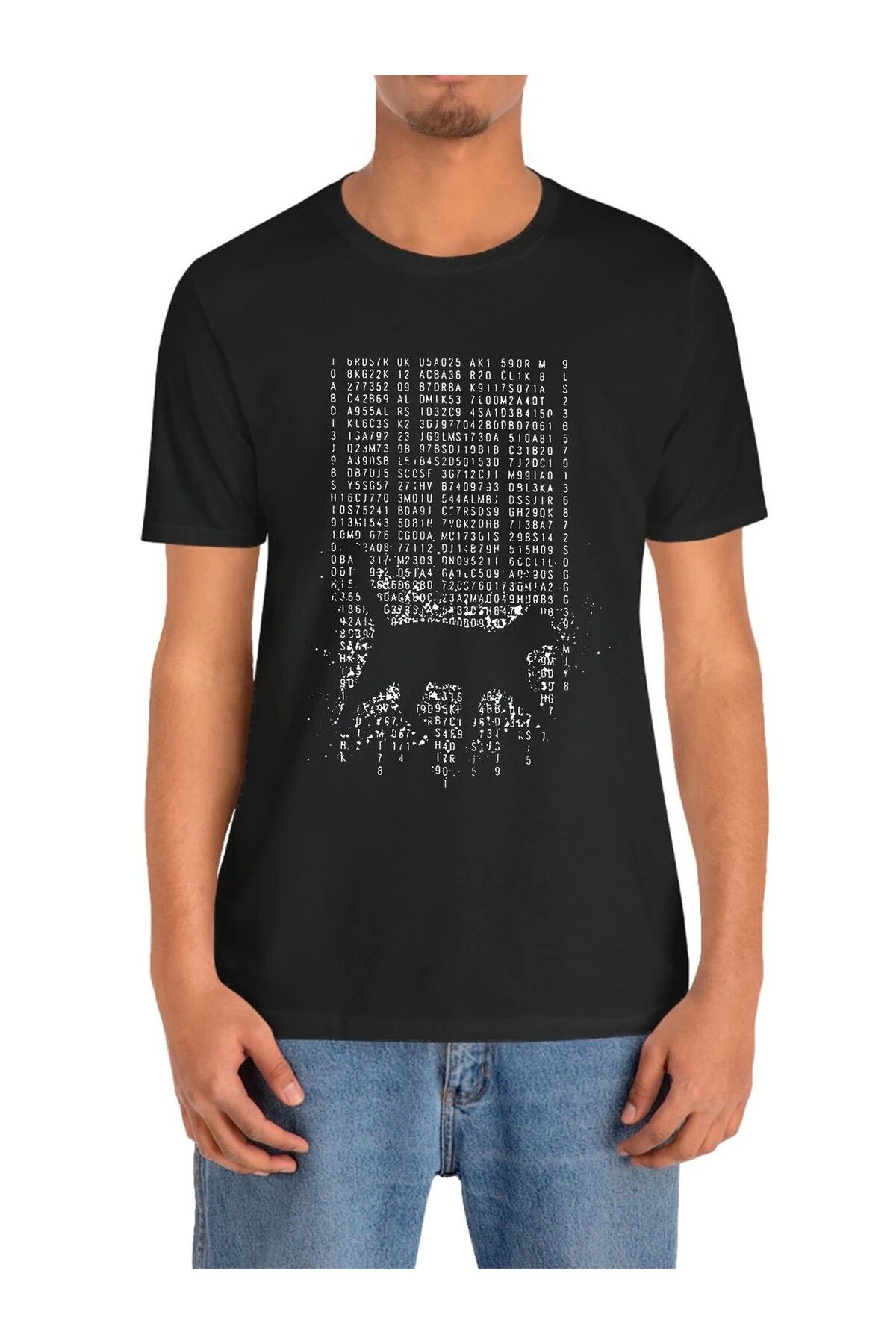 LEIVOR Matrix Dejavu Kedi Baskılı T-shirt