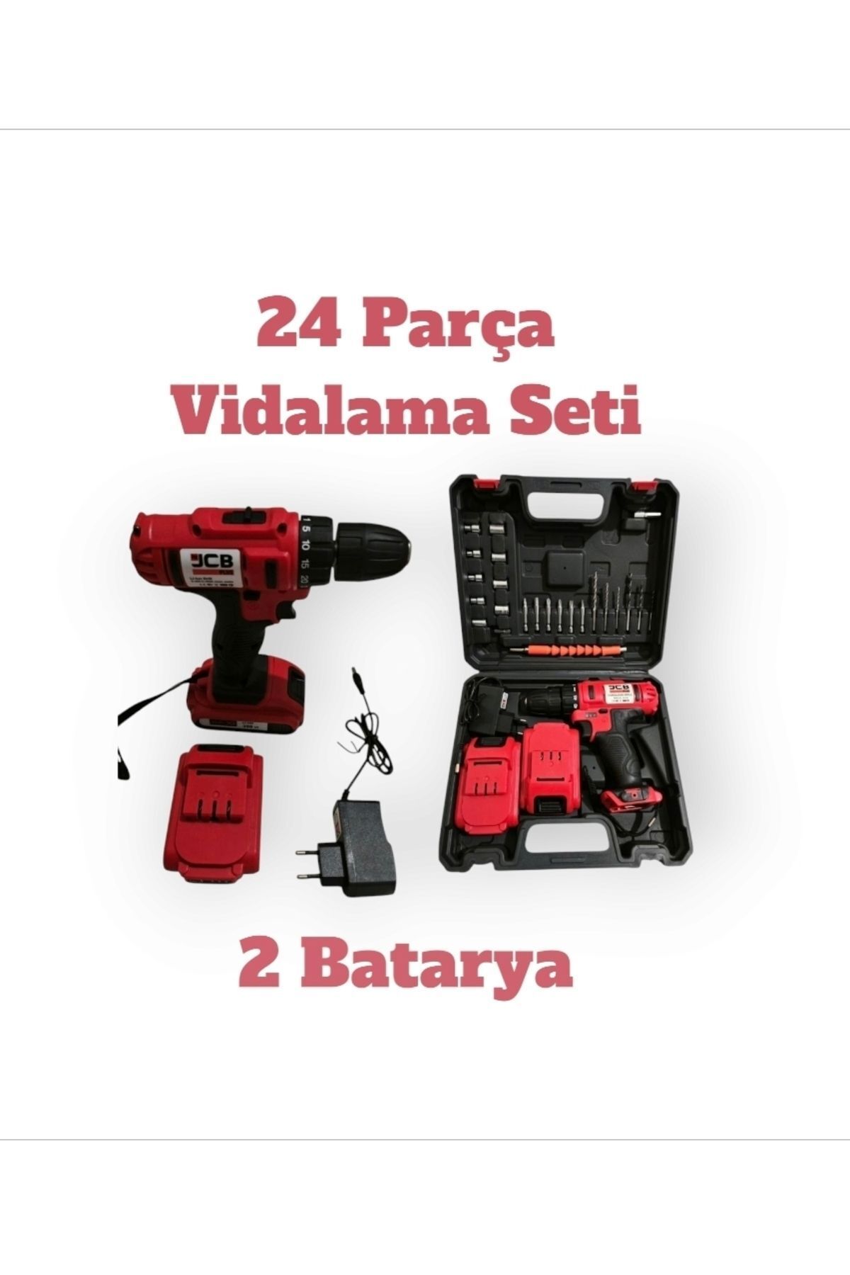 BBS 24 Parça Şarjlı Vidalama Seti 2 Bataryalı