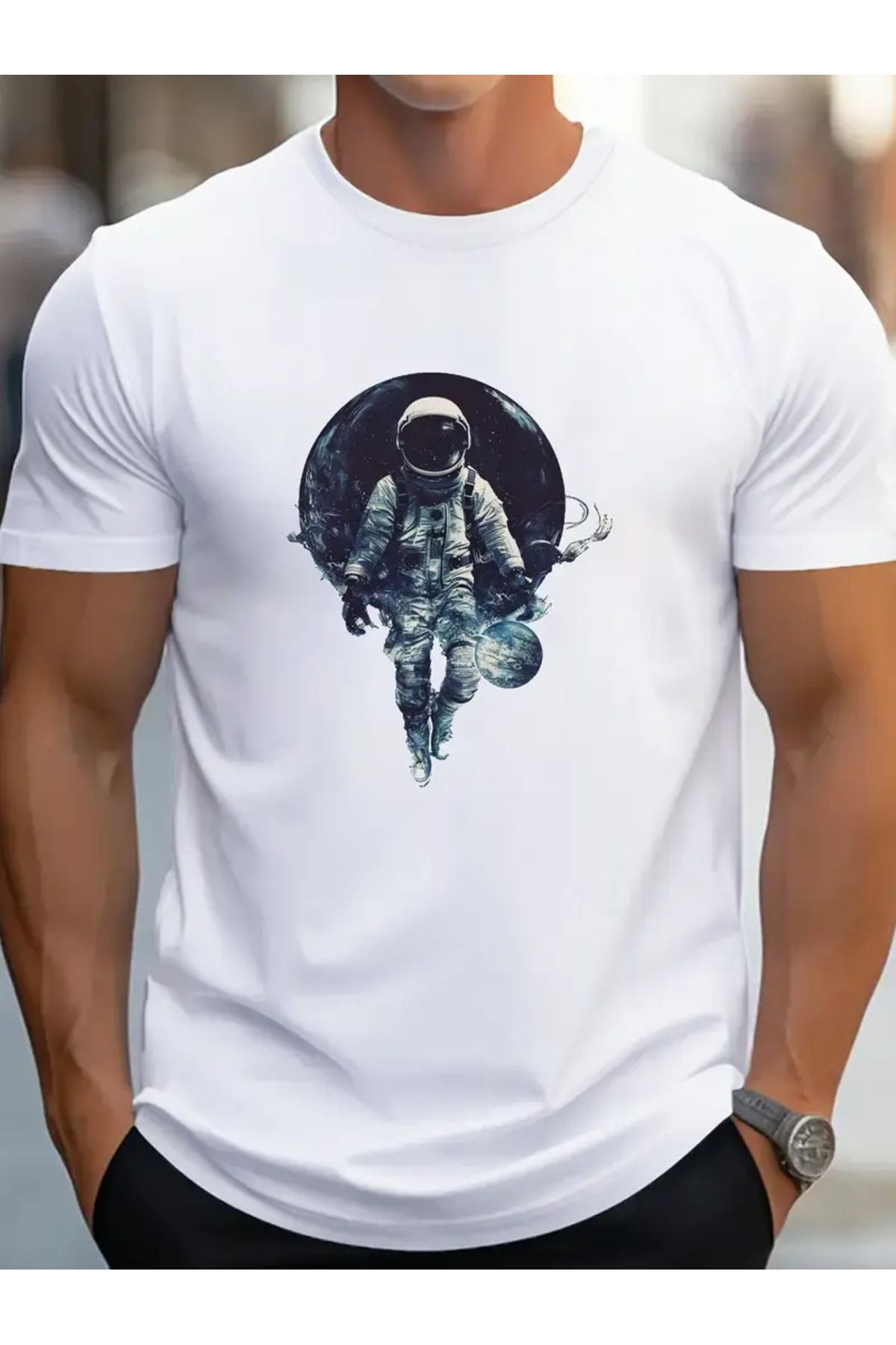 AEMİ Unisex Oversize Bisiklet Yaka T-shirt