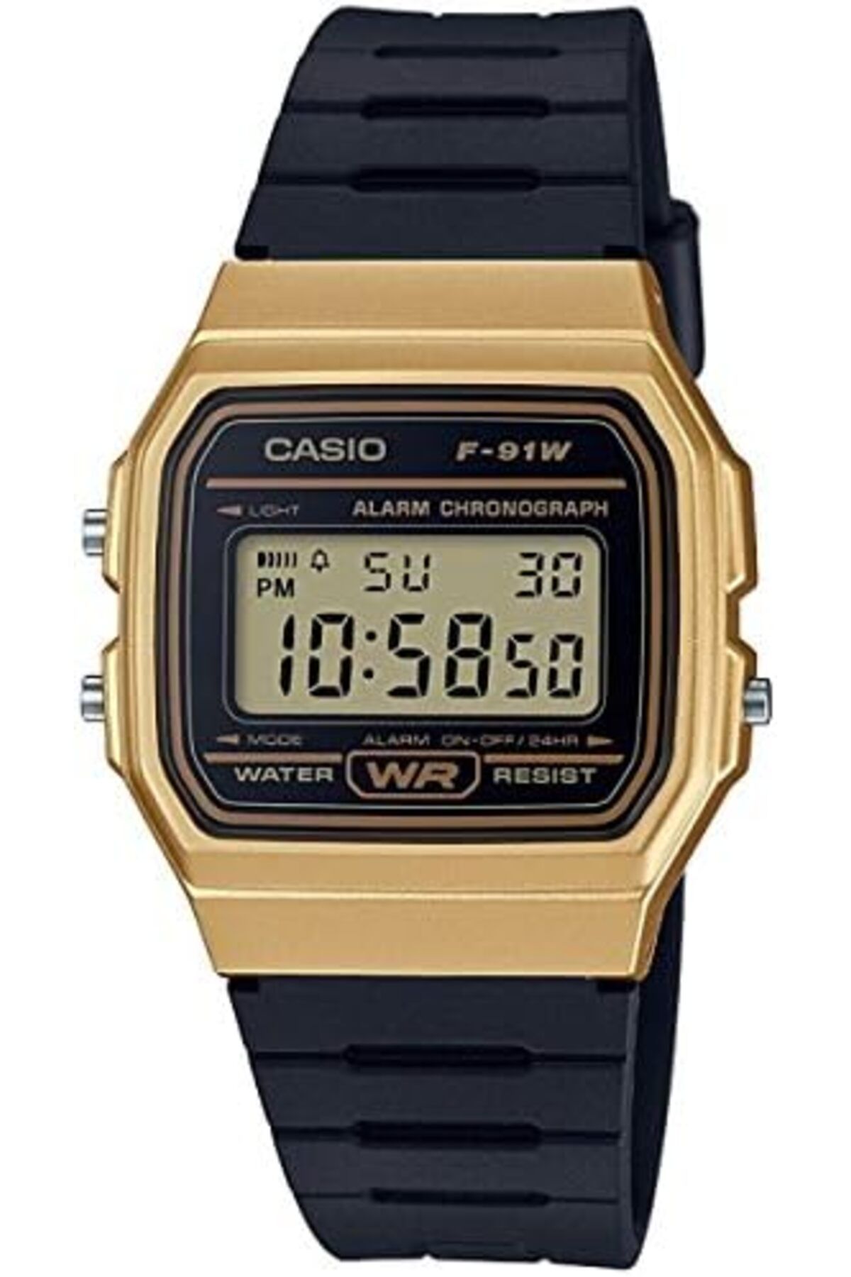 Casio-ساعة رقمية للجنسين F-91WM-9AEF، سوار أسود 1