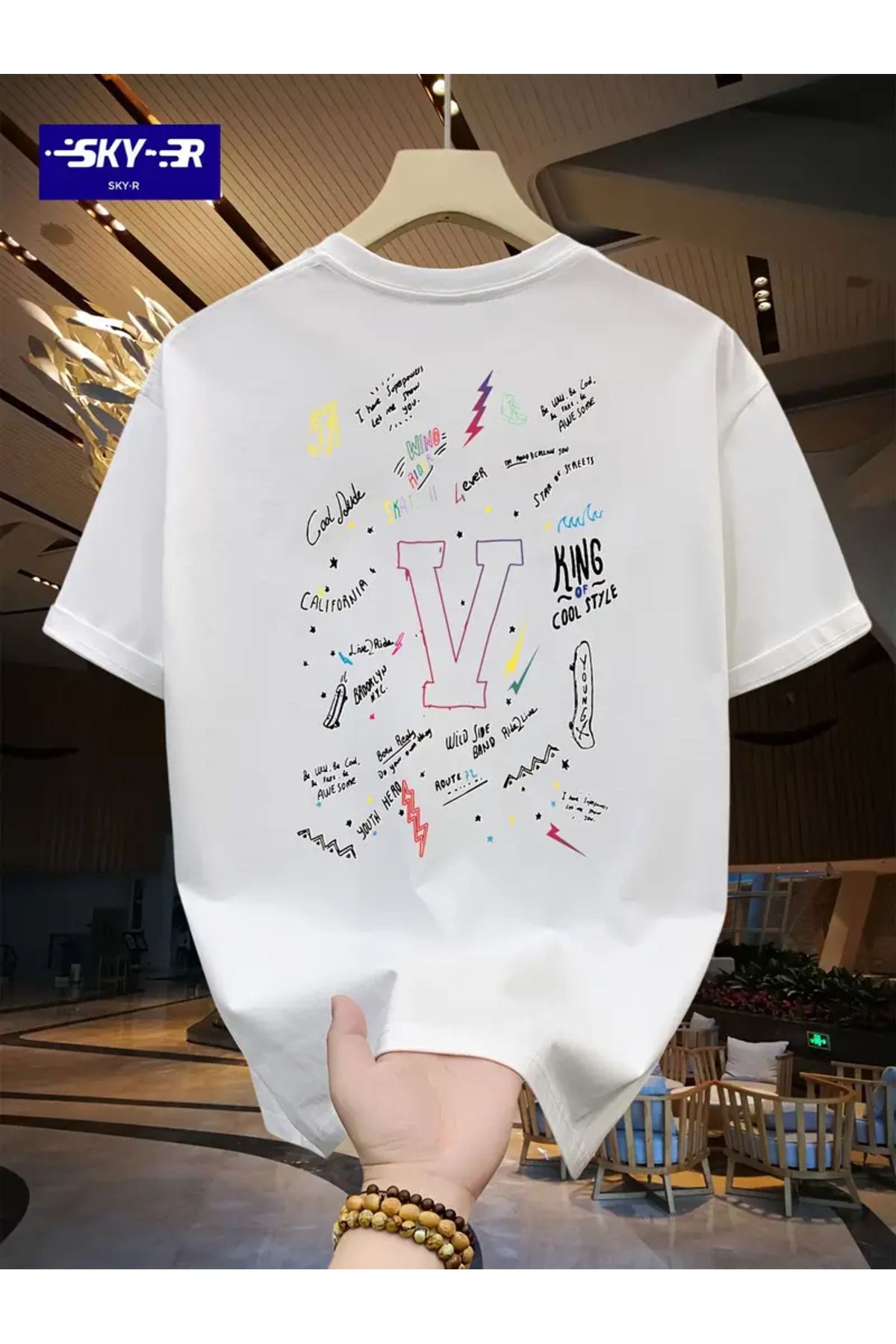 AEMİ Unisex Cool Dude Oversize Bisiklet Yaka T-shirt