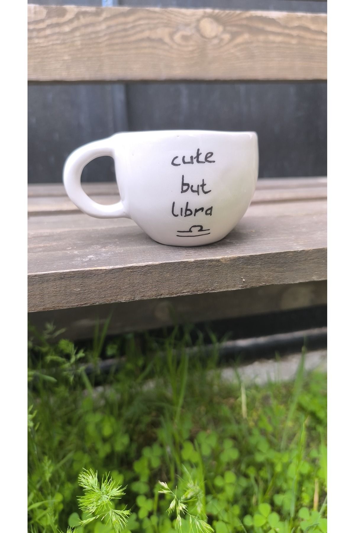Sönmez Seramik "Cute but Libra" Fincan Hediyelik Seramik Kupa - Burç Kupası