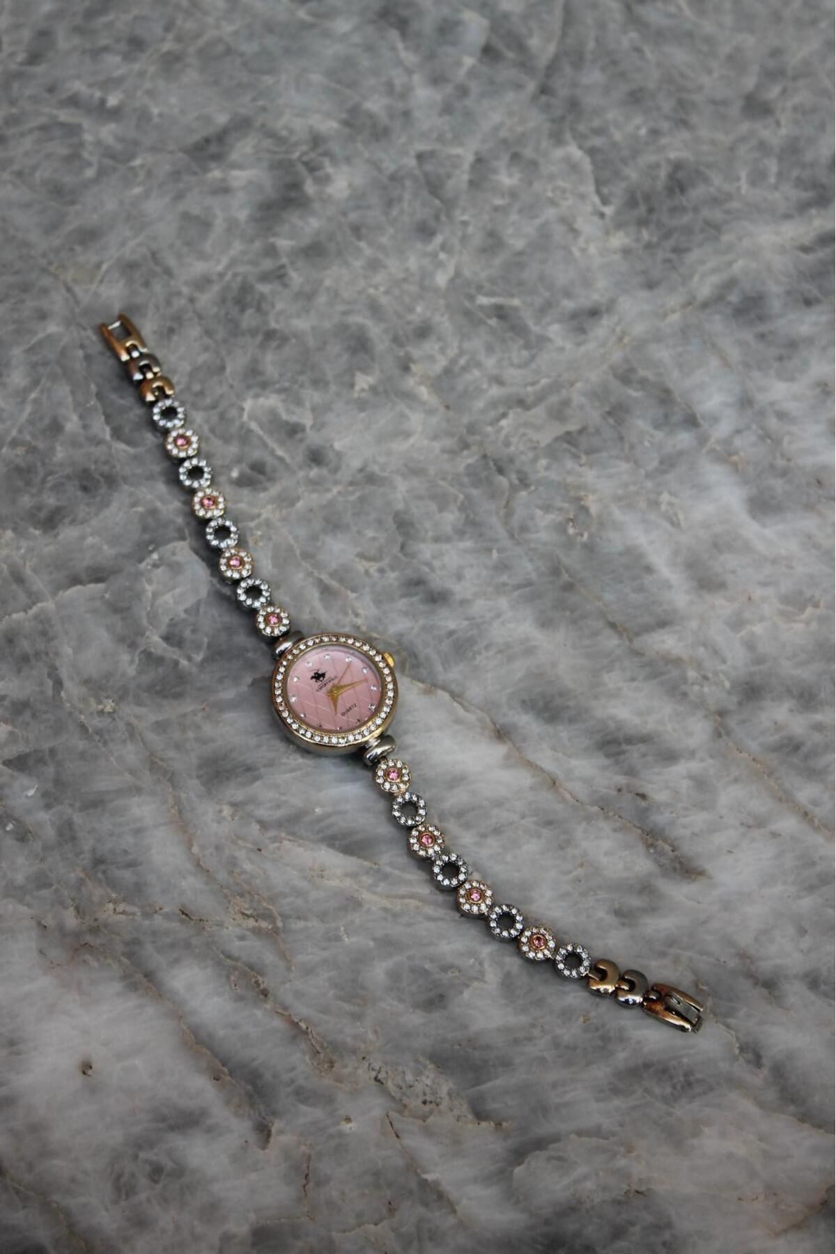 SHINELUC Bella Rosa Pink Oval Taşlı Kadın Saat