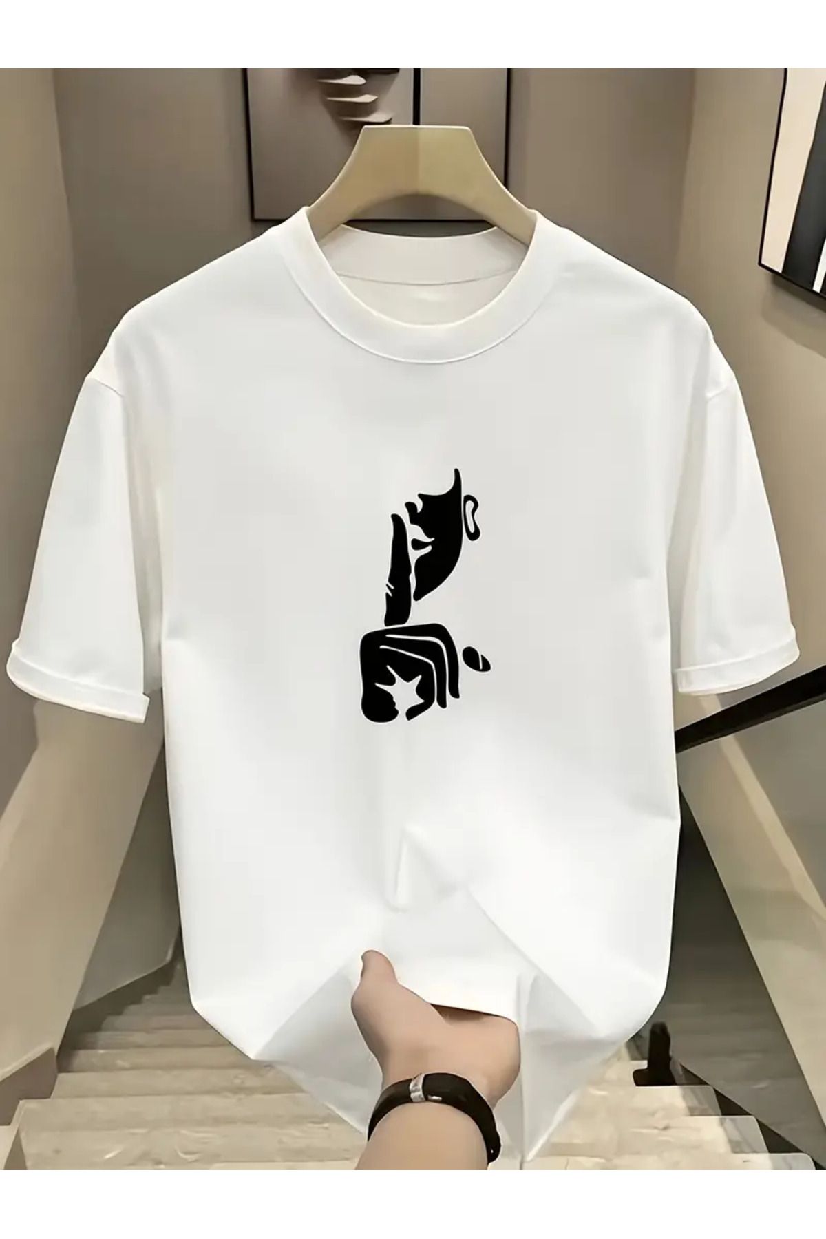 AEMİ Unisex Silence Oversize Bisiklet Yaka T-shirt