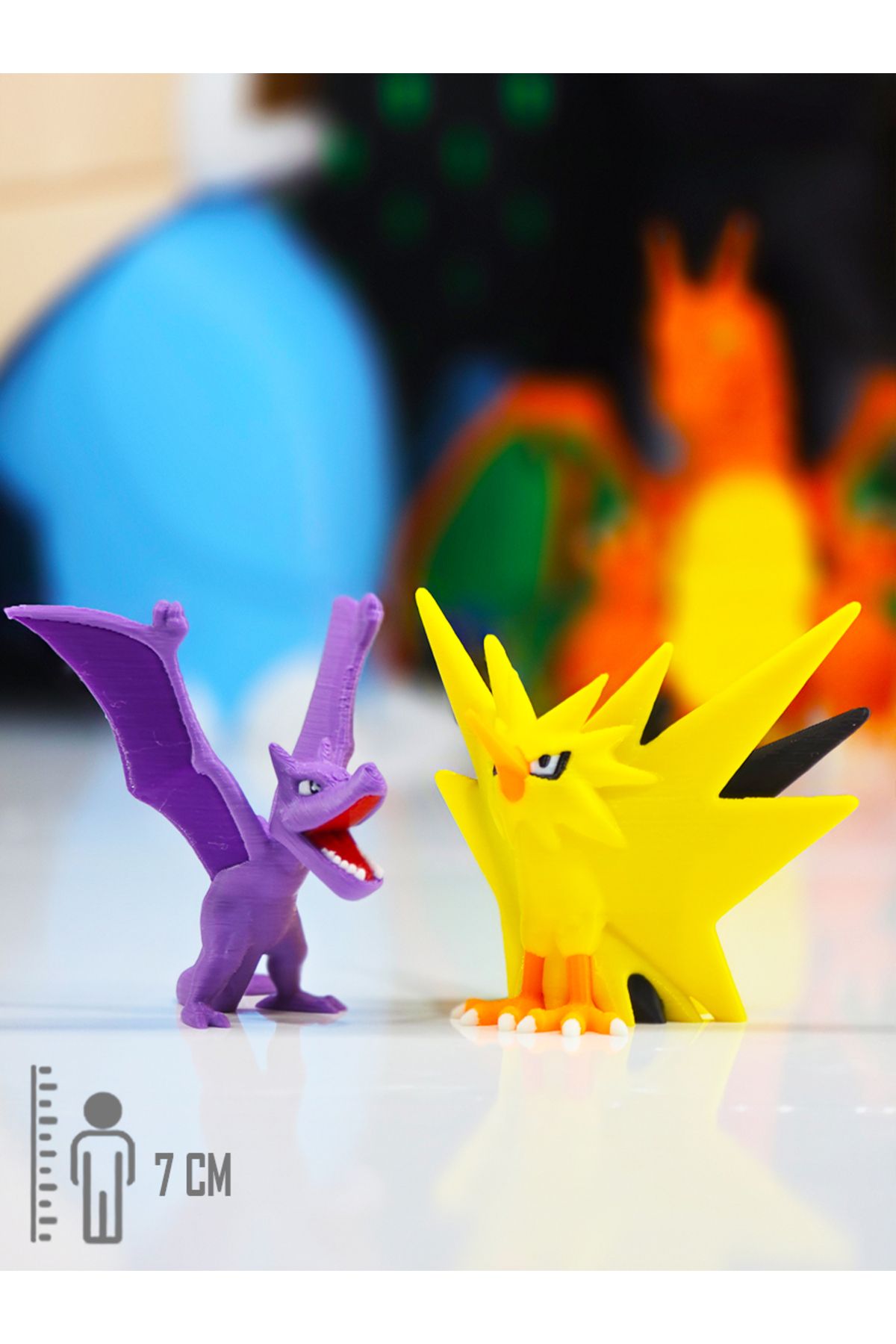 Suelo Butik Pokemon Zapdos ve Aerodactyl Figürü Pokemon Figür Oyuncakları 7 Cm (2 Adet)