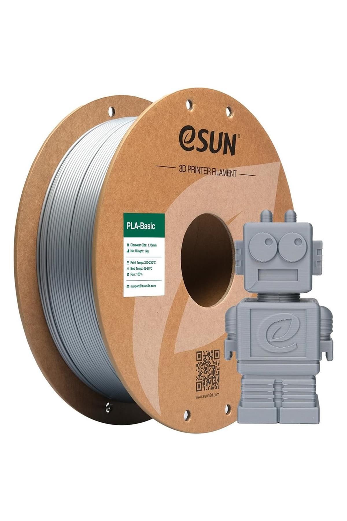 eSun Urhanshop Esun Basic Pla Gümüş Filament 1,75mm 1 Kg