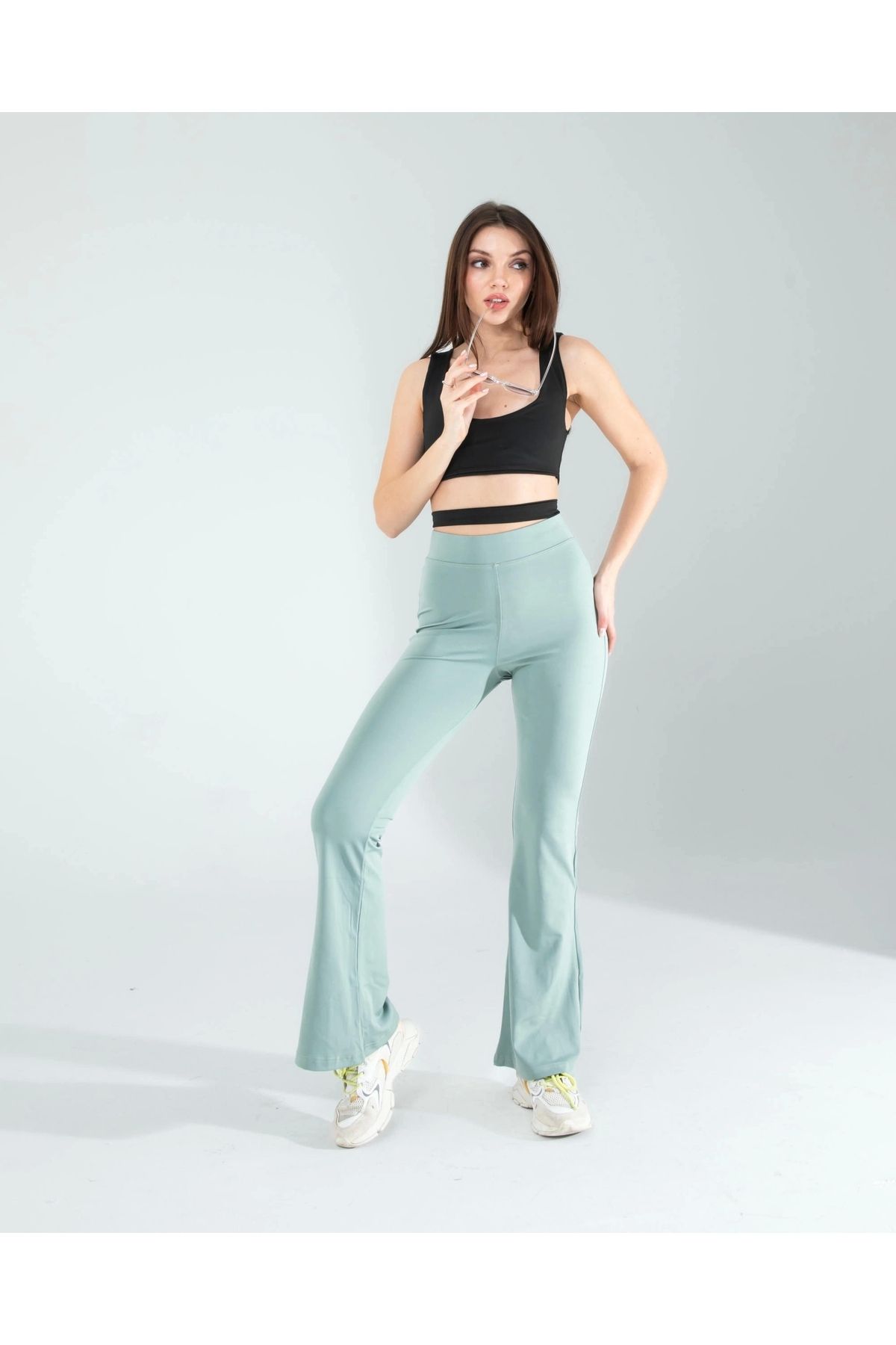 OurStyles Mint İspanyol Paça Tayt
