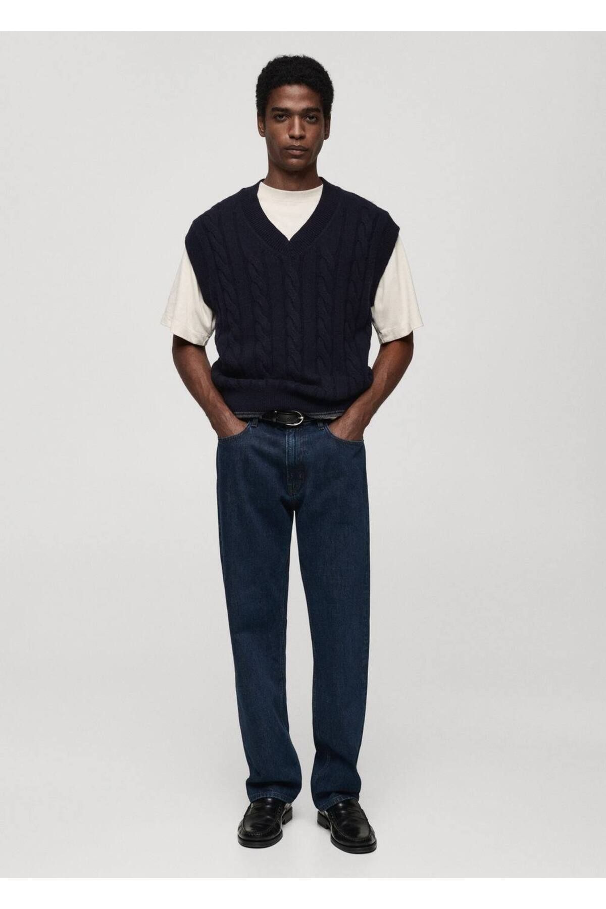 MANGO Man-Strickweste aus Wollmischung mit Muster 2