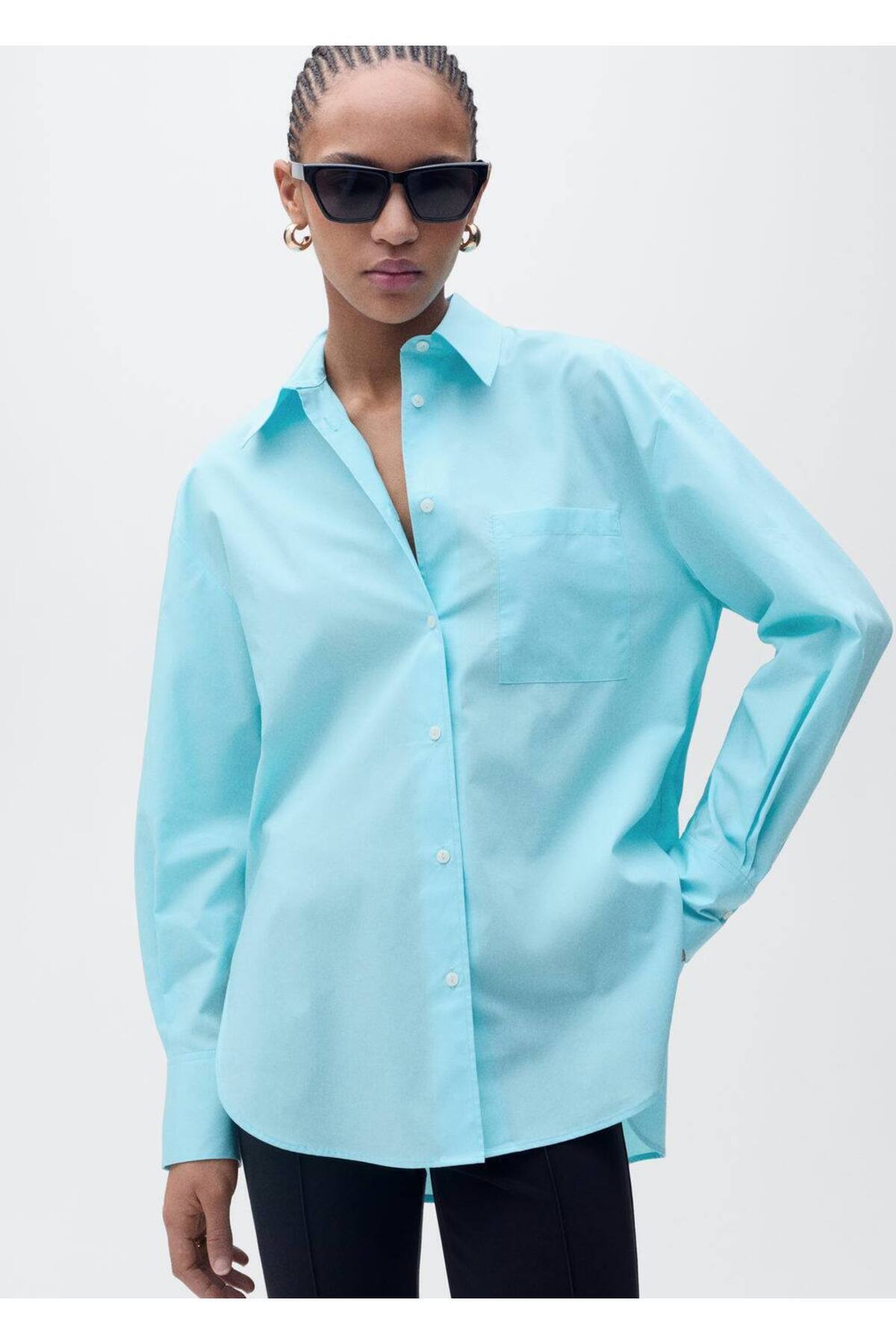 Geniş Kesim Poplin Gömlek