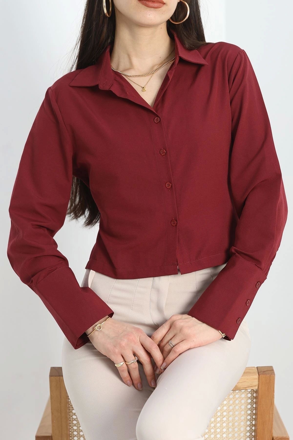 OurStyles Dakron Arka Tünelli Gömlek Beyaz - 41362.148.