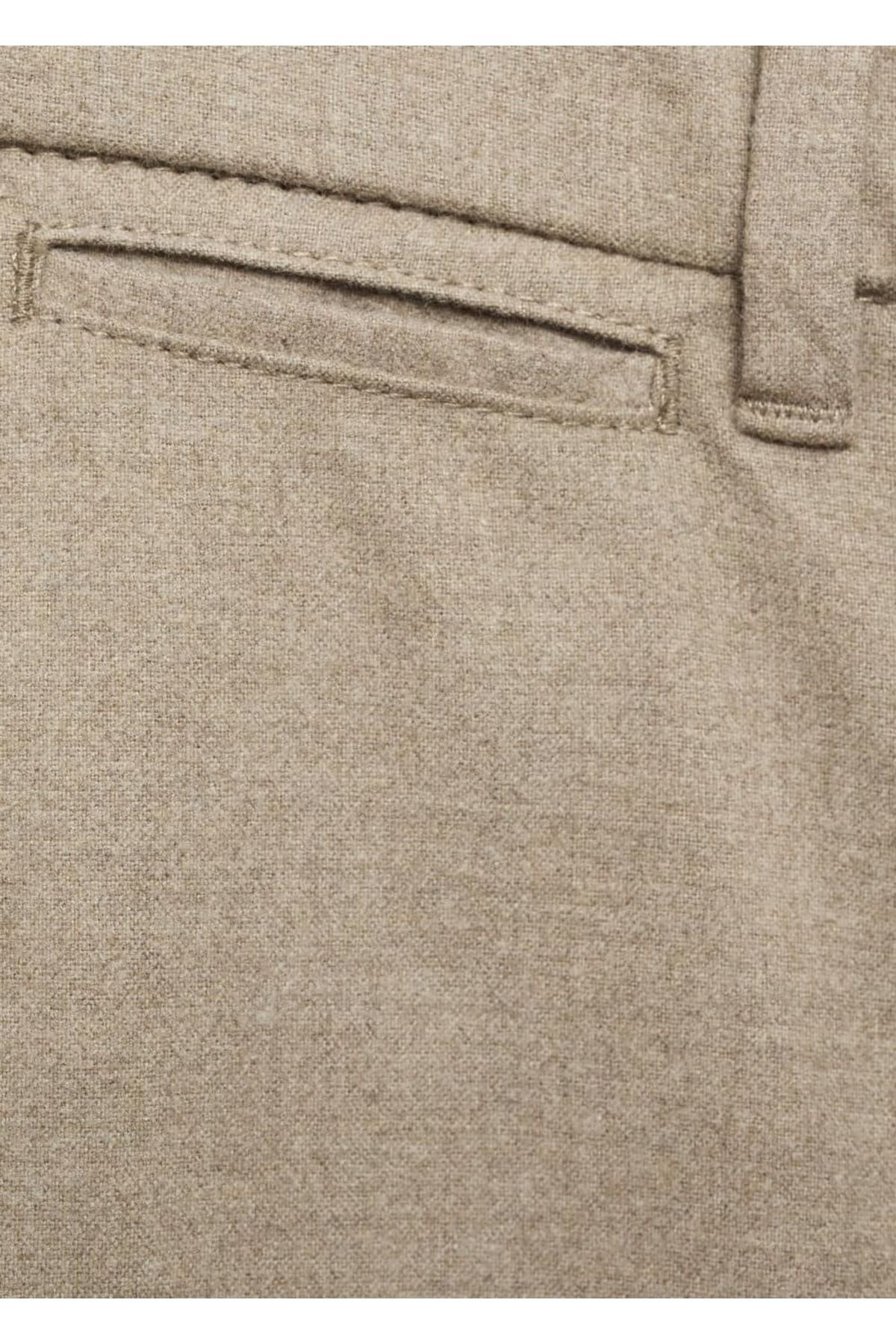 MANGO Man-Regular Cut Flannel Pants 5