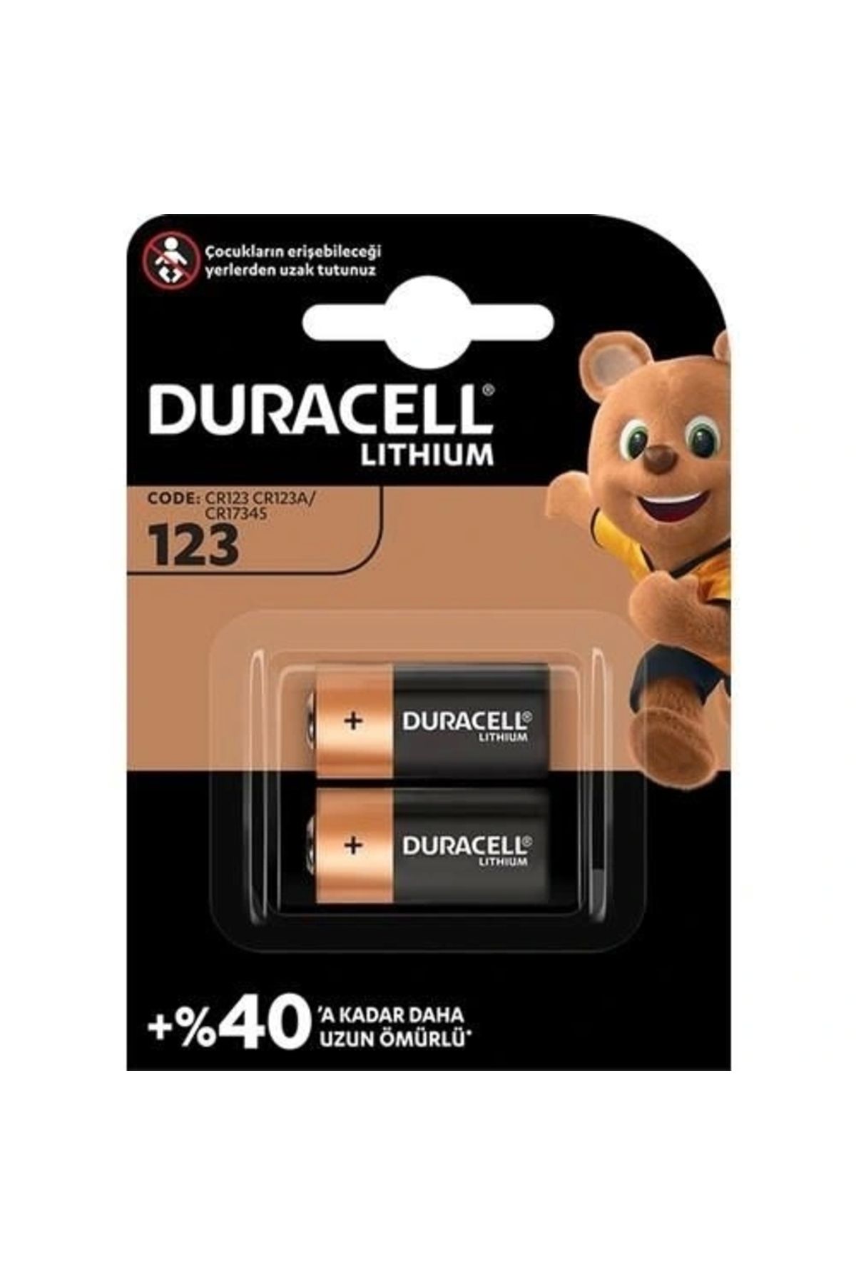 ShopNova Duracell 123A 3 Volt Lityum Pil 2 Adet