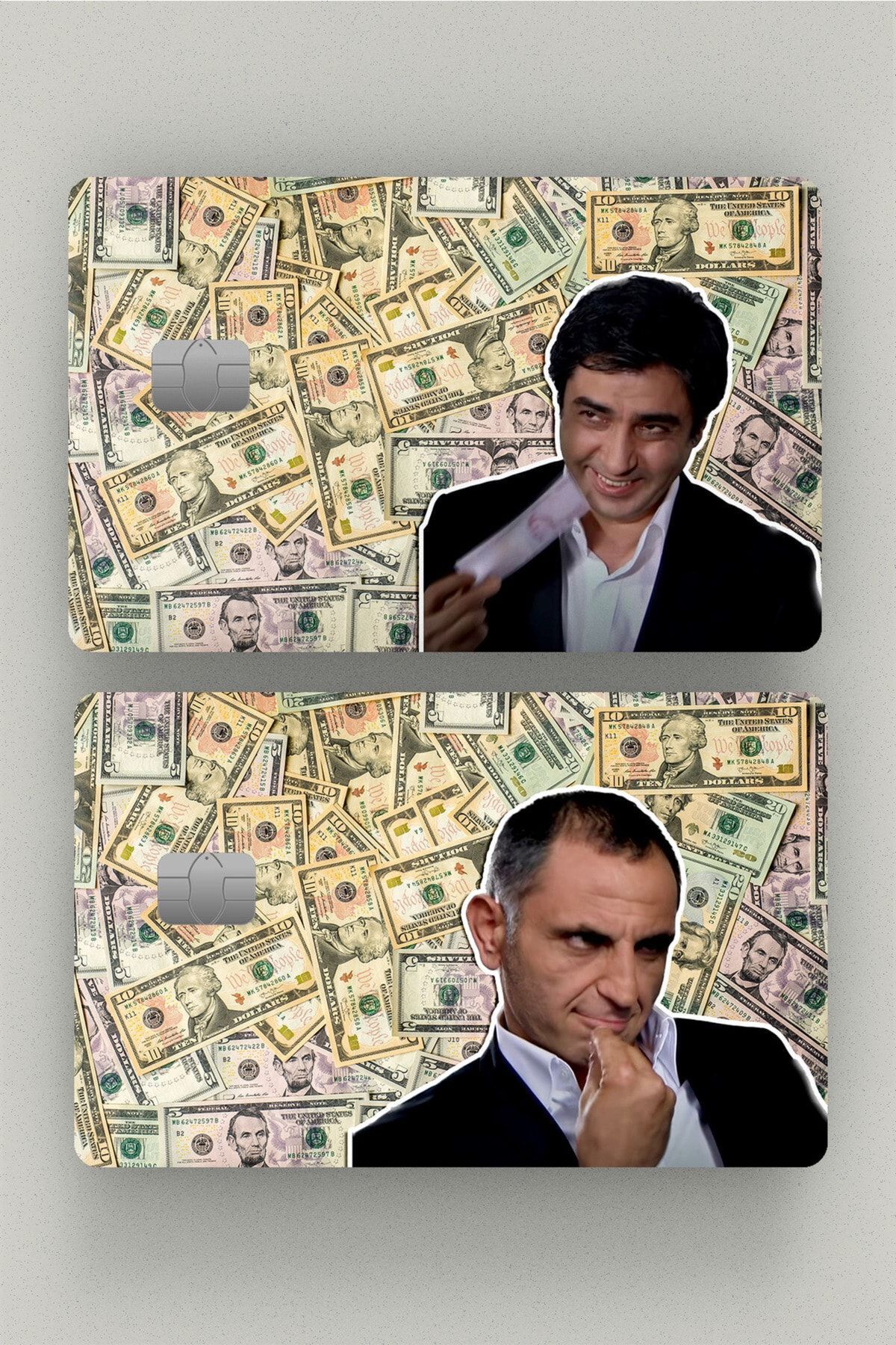 hediyenebak 2'li Polat & Memati Tasarımlı - Papara, Tosla, Otobüs Kart Kaplama Stickeri Kredi Kartı Için Uyumlu