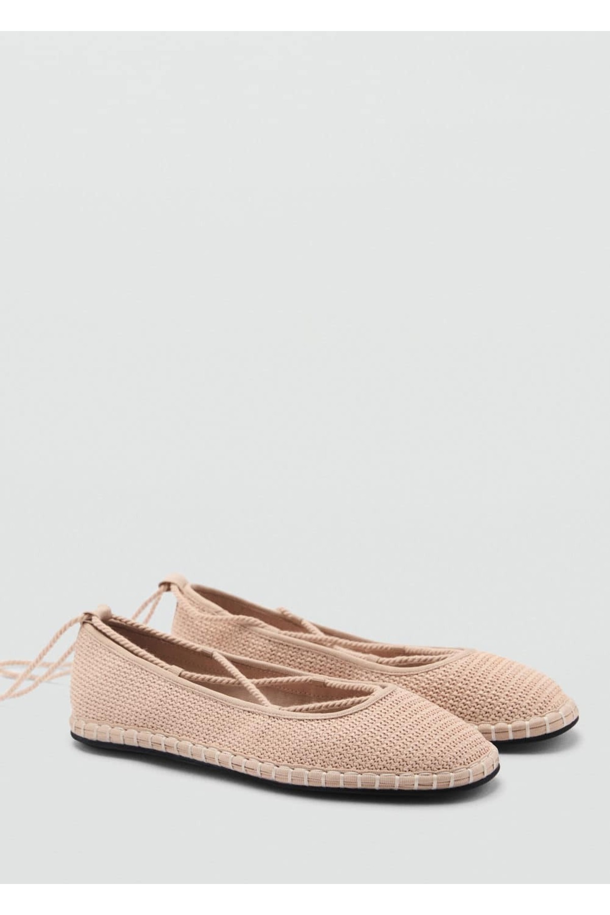 Triko dantel detaylı babet