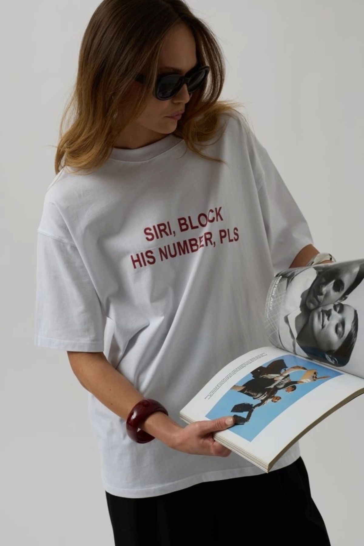 Kaplan Ön Baskılı Oversize T-Shirt
