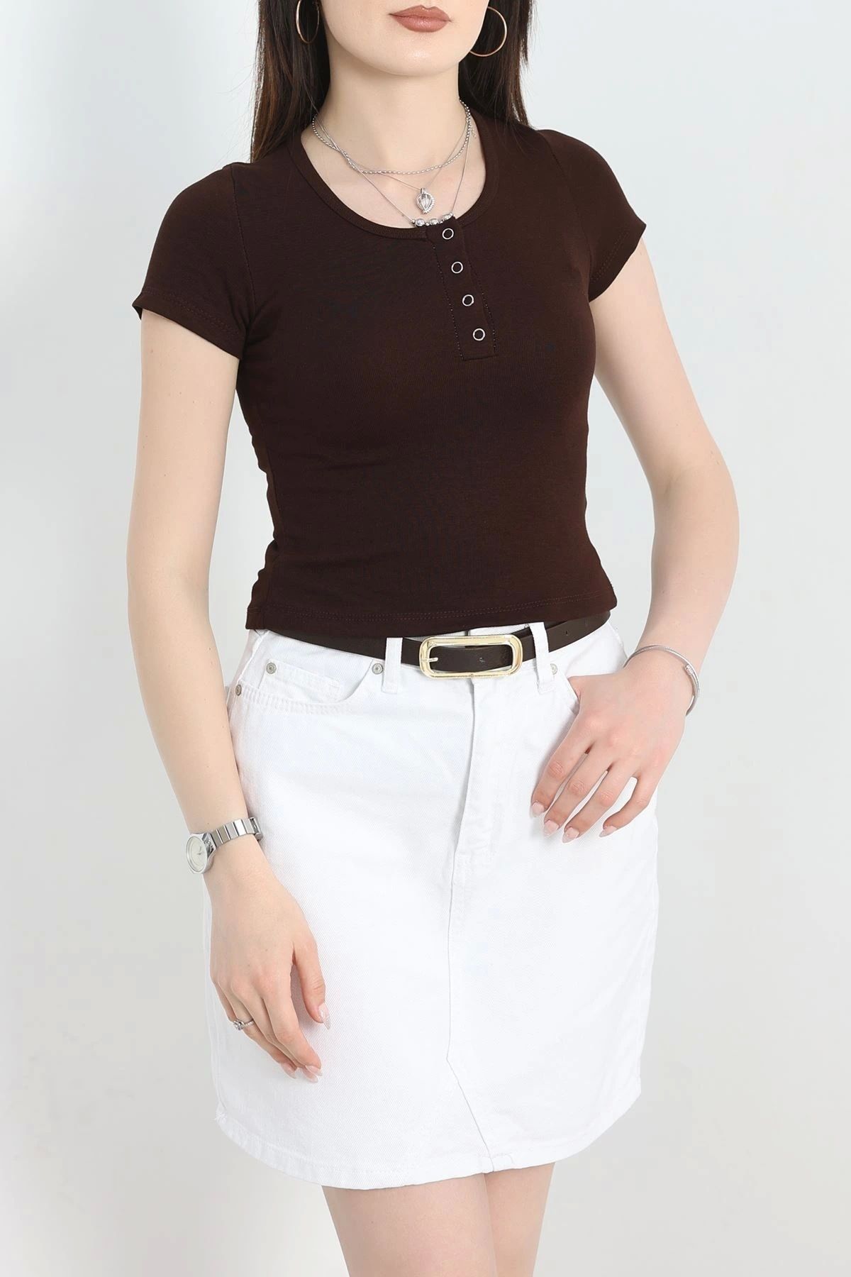 OurStyles Çıtçıtlı Bluz Siyah - 40789.1723.