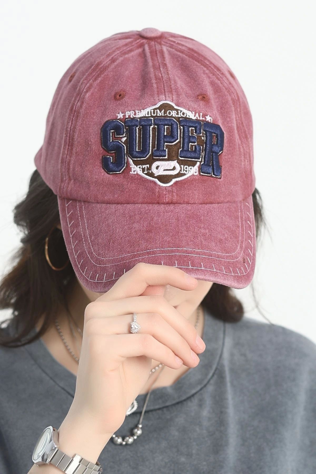 OurStyles Nakışlı Şapka Vizon - 70291.1736.