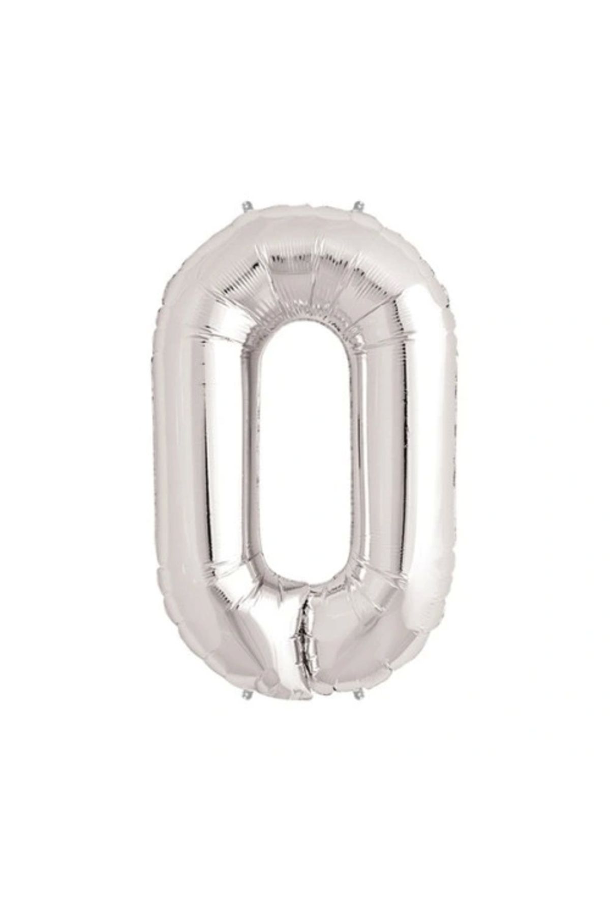 ShopNova Gümüş Rengi Folyo Rakam Balon 1 Metre