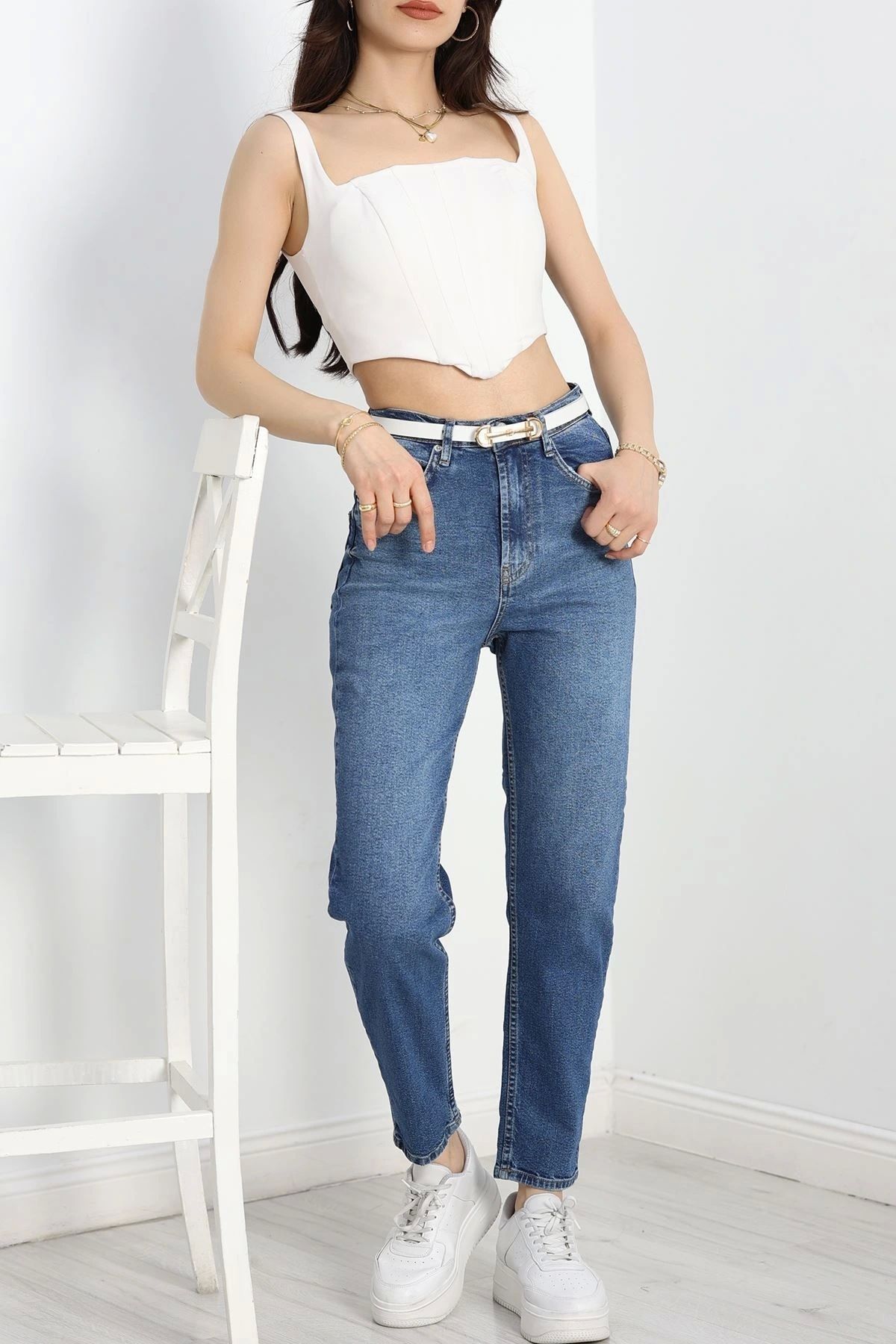 OurStyles Mom Kot Pantolon Lacivert - 30747.1966.