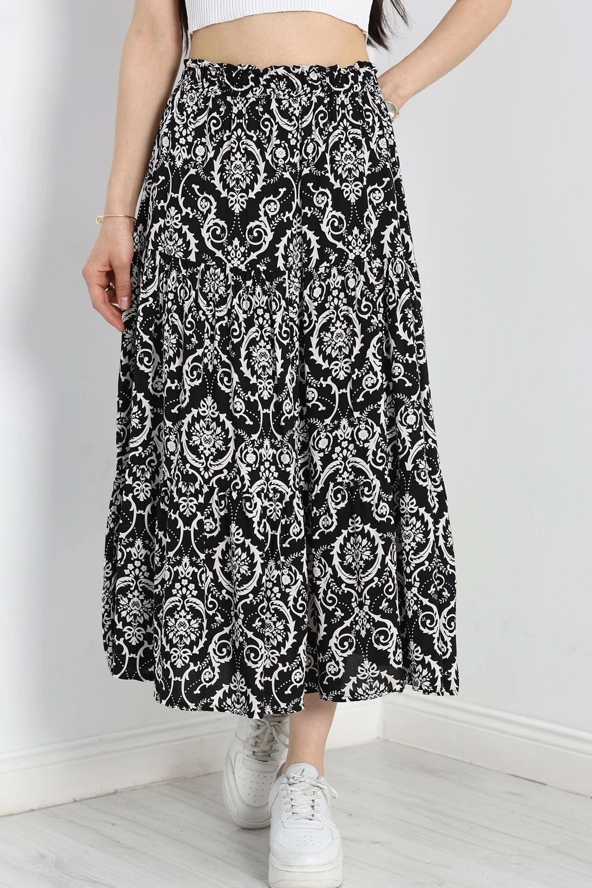 OurStyles Desenli Viskon Etek Hakigül - 1659.1095.