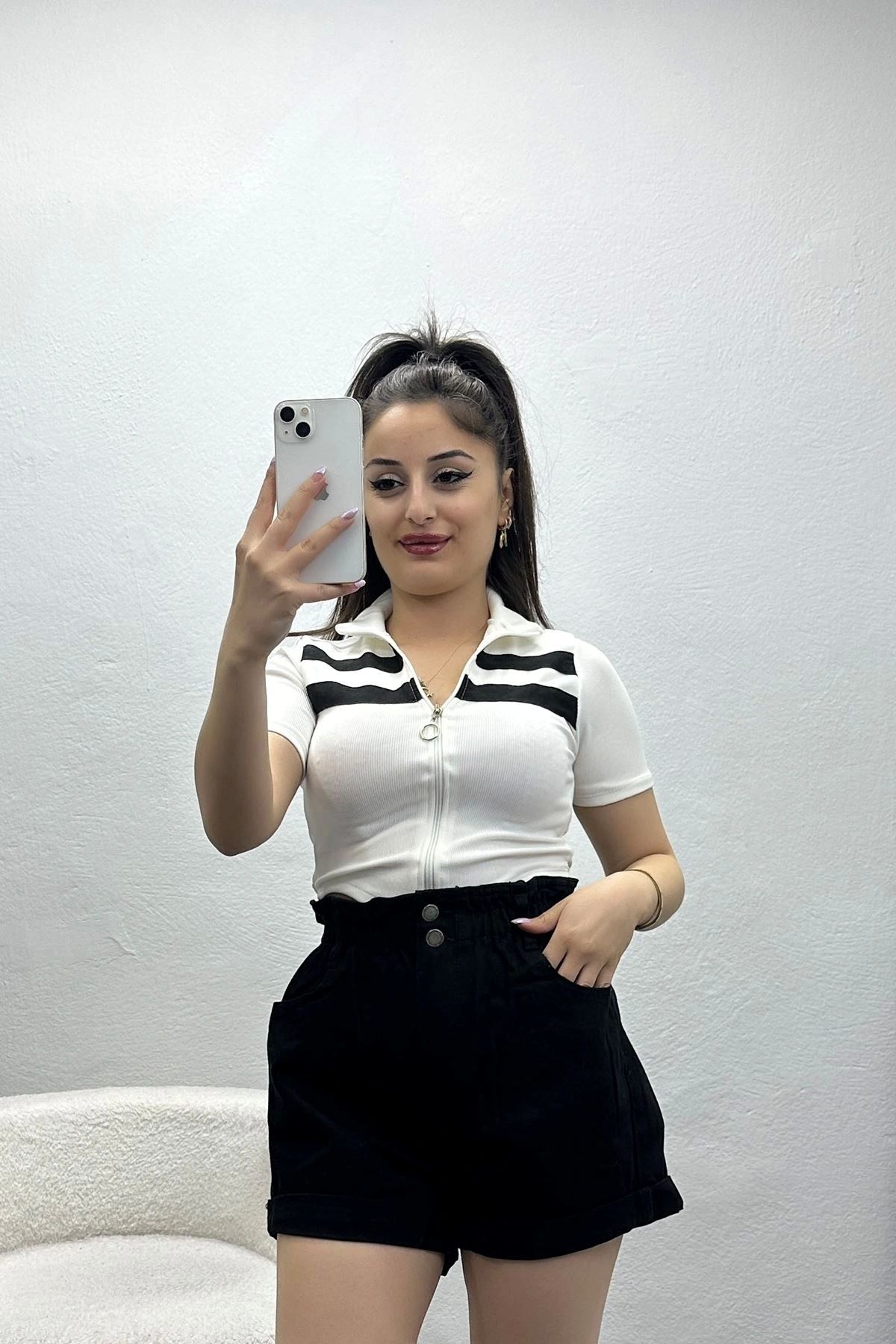 OurStyles Şeritli Body Siyah - 70259.224.