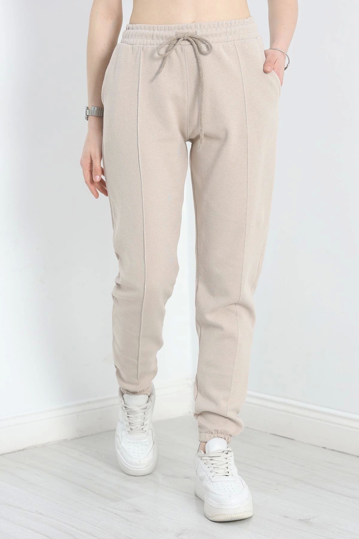 OurStyles Double Face Kumaş Paça Lastikli Eşofman Altı Lacivert - 40555.1431.