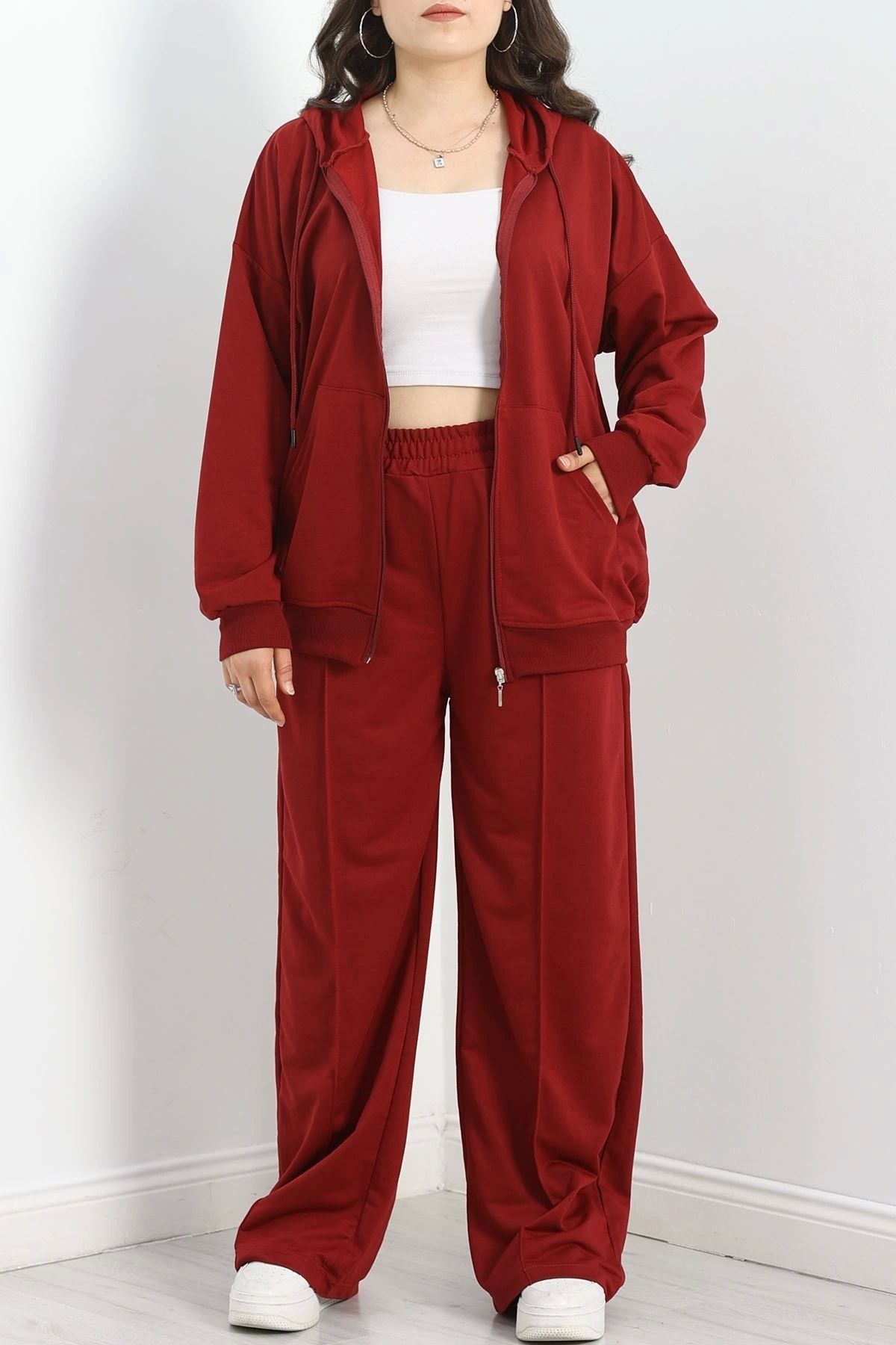 OurStyles Büyük Beden 2 İplik Eşofman Takımı Siyah - 22605.1878.