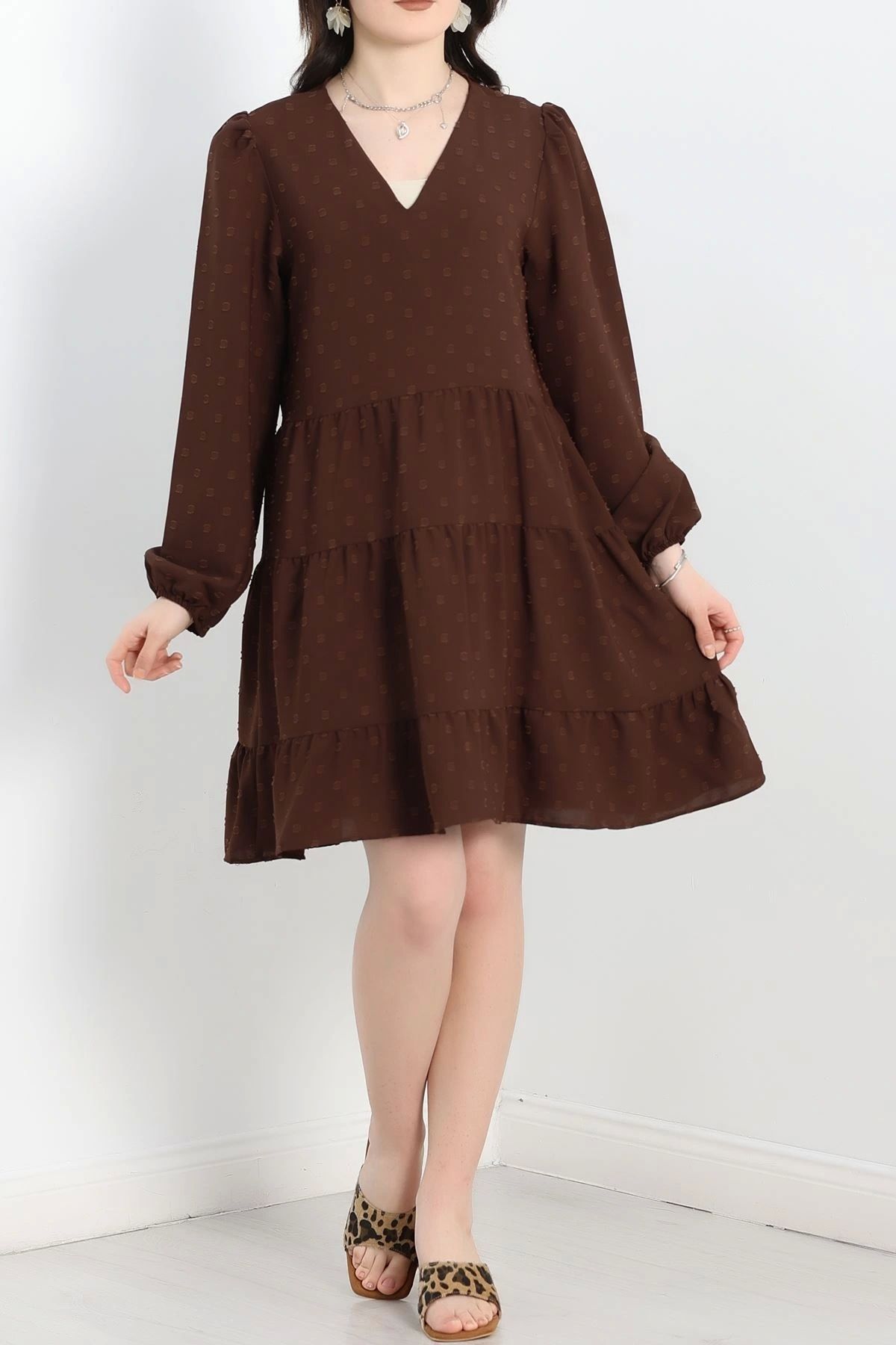 OurStyles Ponponlu Elbise Siyah - 6004.1247.