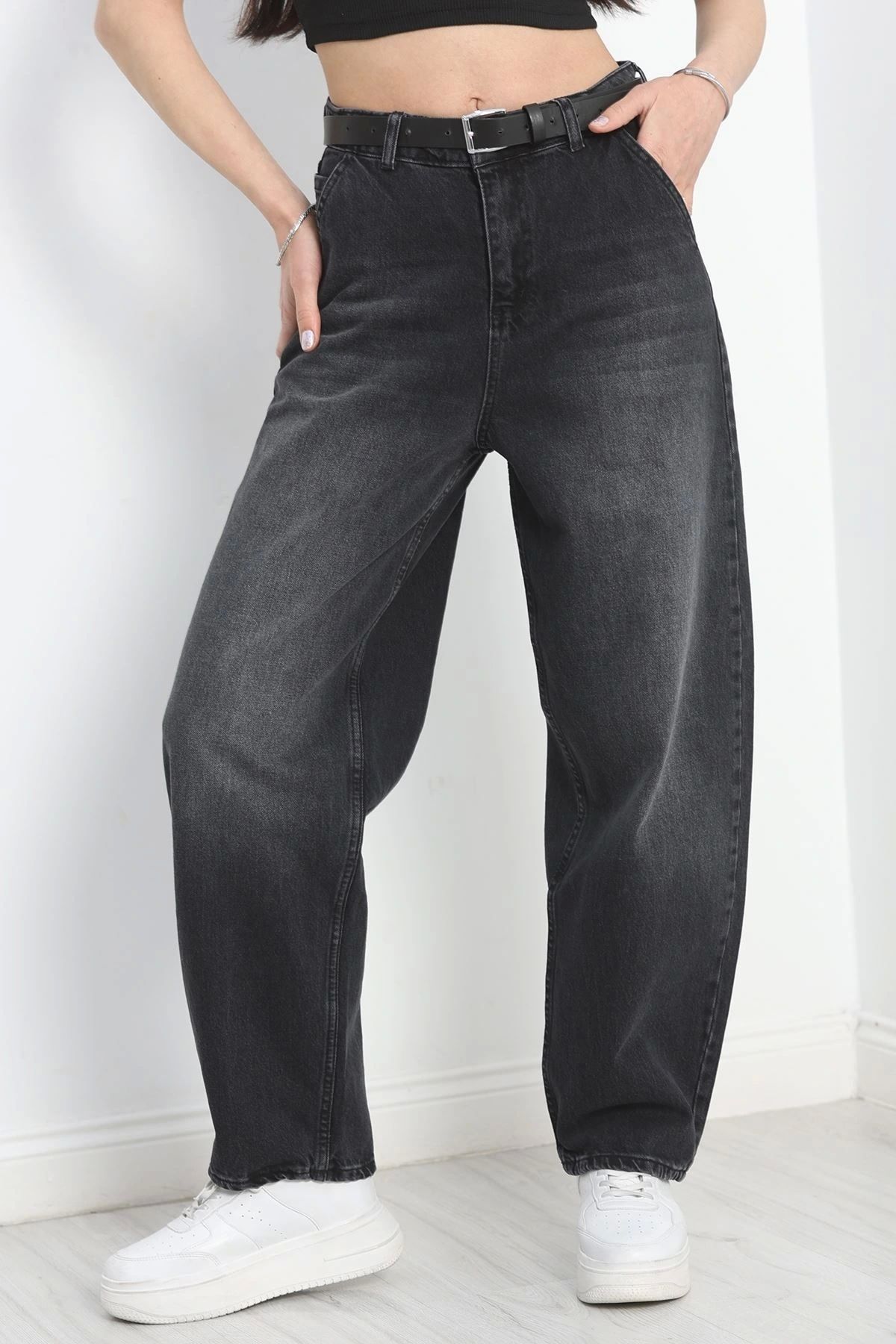 OurStyles Balon Paça Kot Pantolon Füme - 30189.1921.