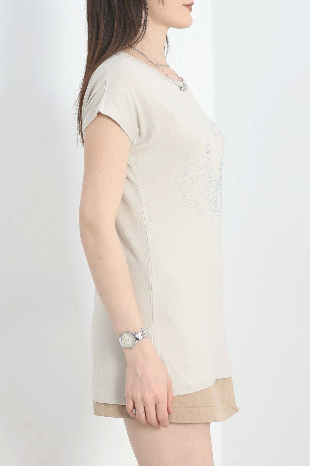 OurStyles Taş Detay Viskon Bluz Ekru - 40650.599.