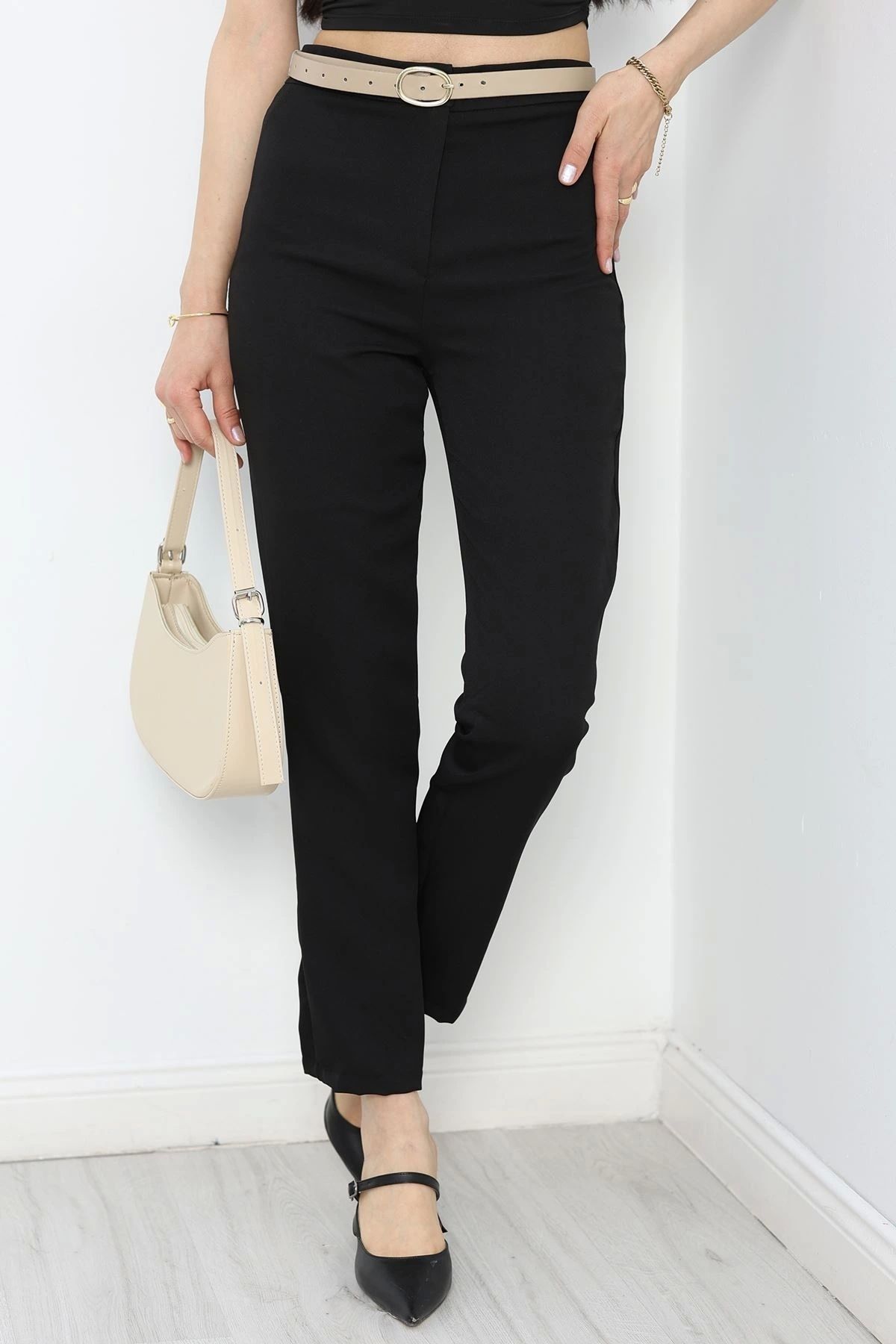 OurStyles Bel Lastikli Pantolon Siyah - 6002.1247.