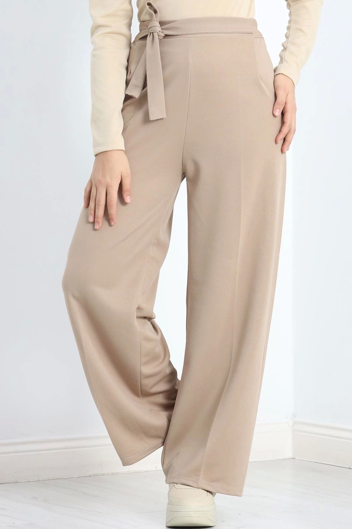 OurStyles Bol Paça Kuşaklı Krep Pantolon- 20176.1605.