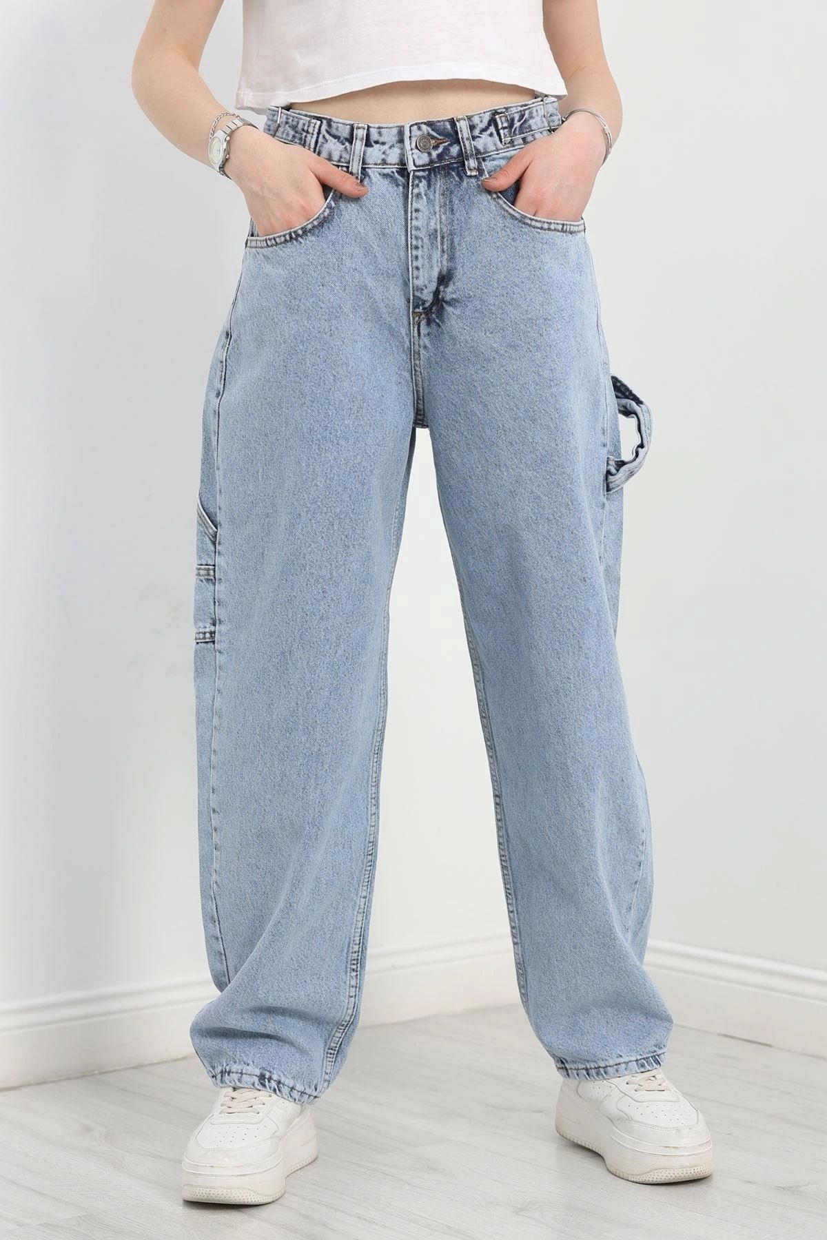 OurStyles Carpenter Detaylı Baggy Kot Pantolon Karyıkama - 30482.1975.