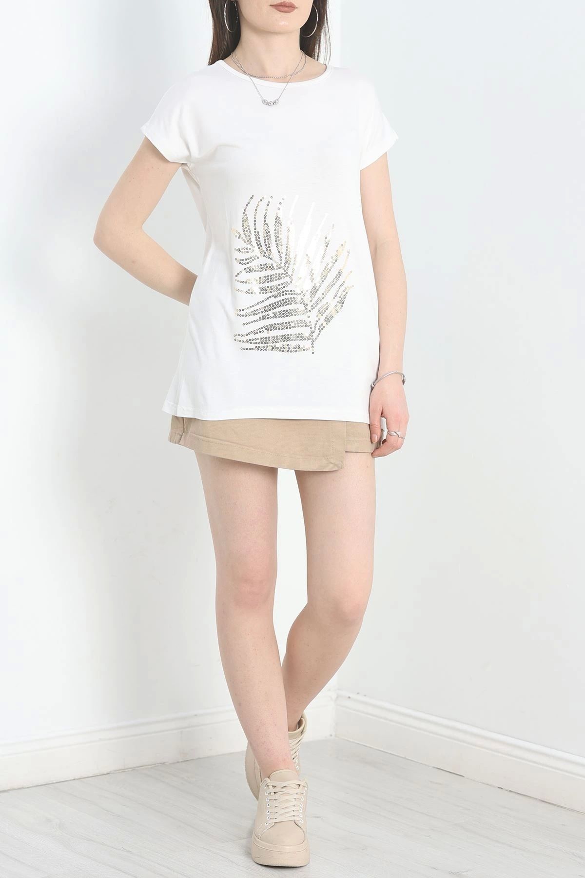 OurStyles Yaprak Desenli Bluz Siyah - 20927.599.