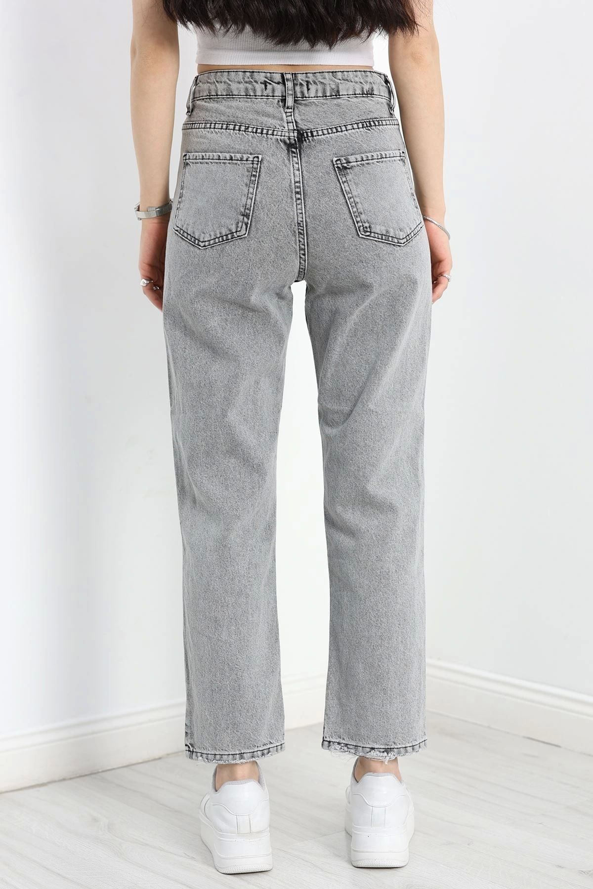 OurStyles Straight Kot Pantolon Gri - 30542.1975.