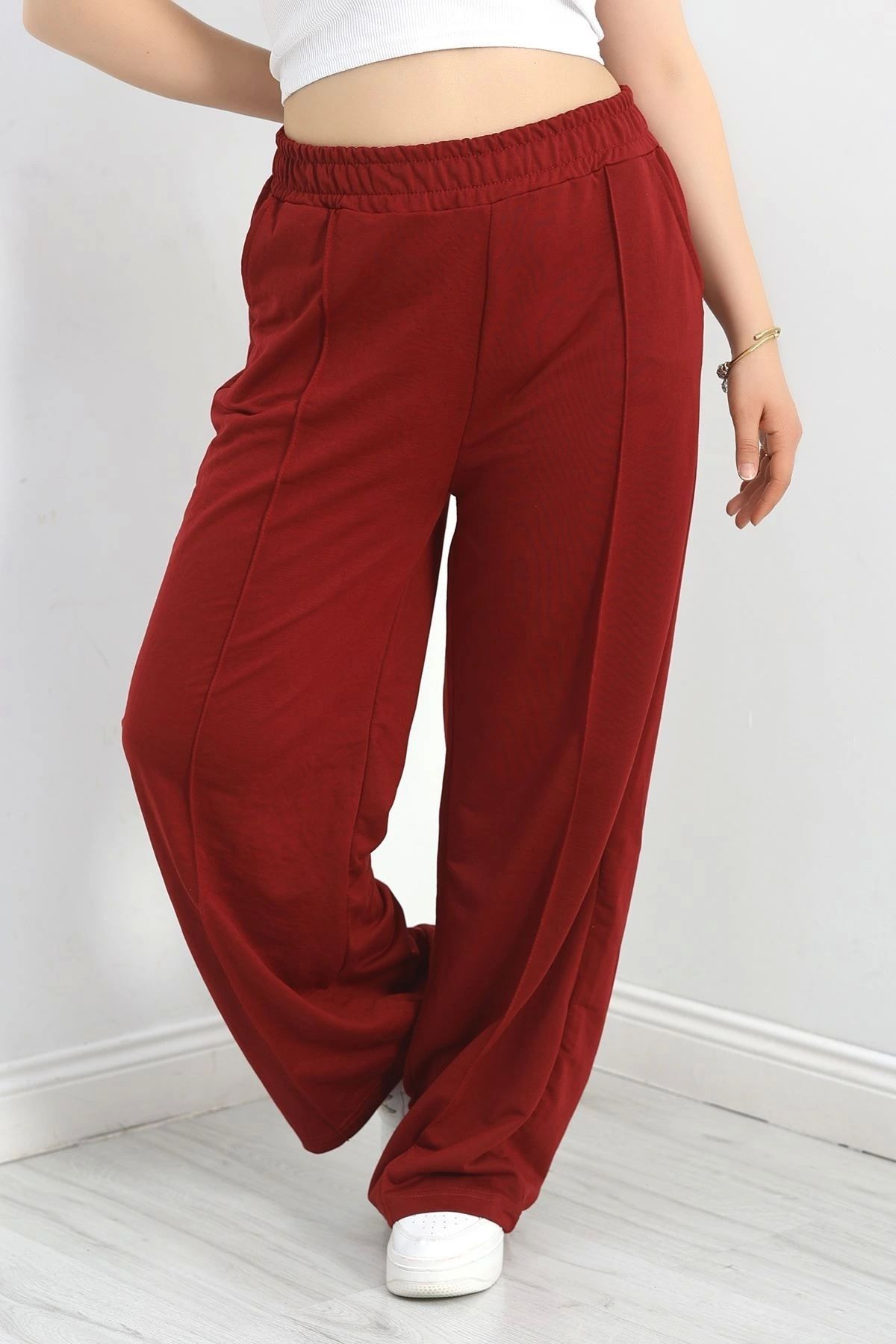 OurStyles Büyük Beden Çımalı Eşofman Altı Siyah - 30281.1878.