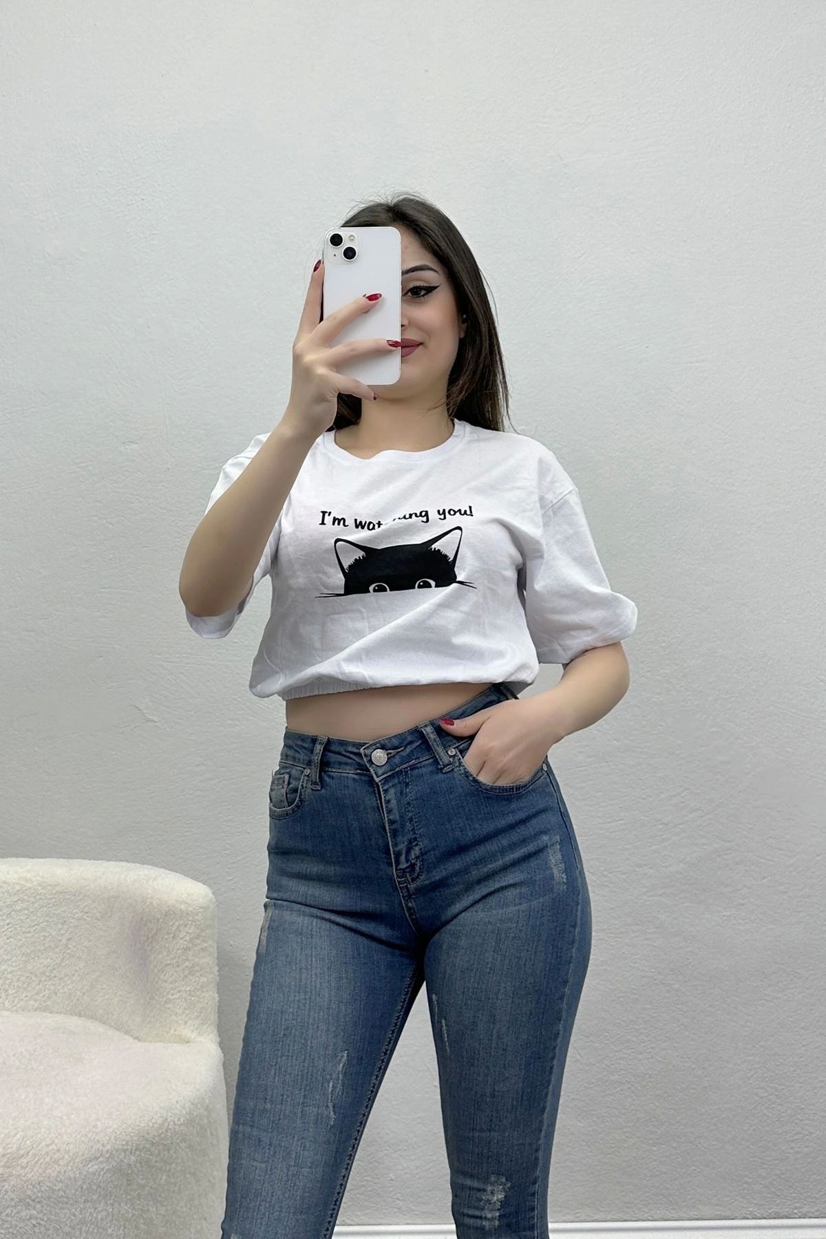 OurStyles Beli Lastikli Tişört Siyah - 16542.1567.